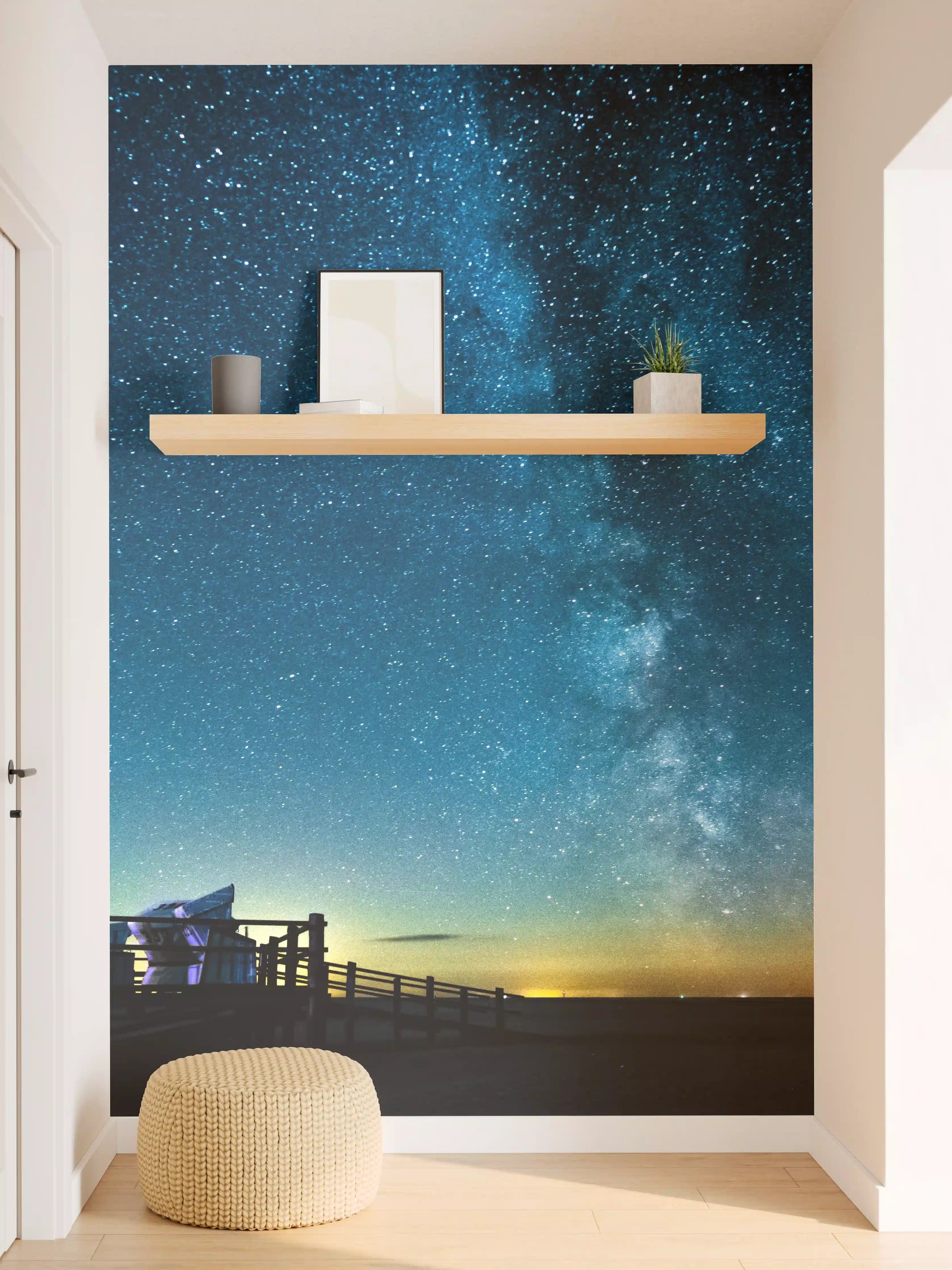 Wandverkleidung Flur - Sternenhimmel über dem Strand