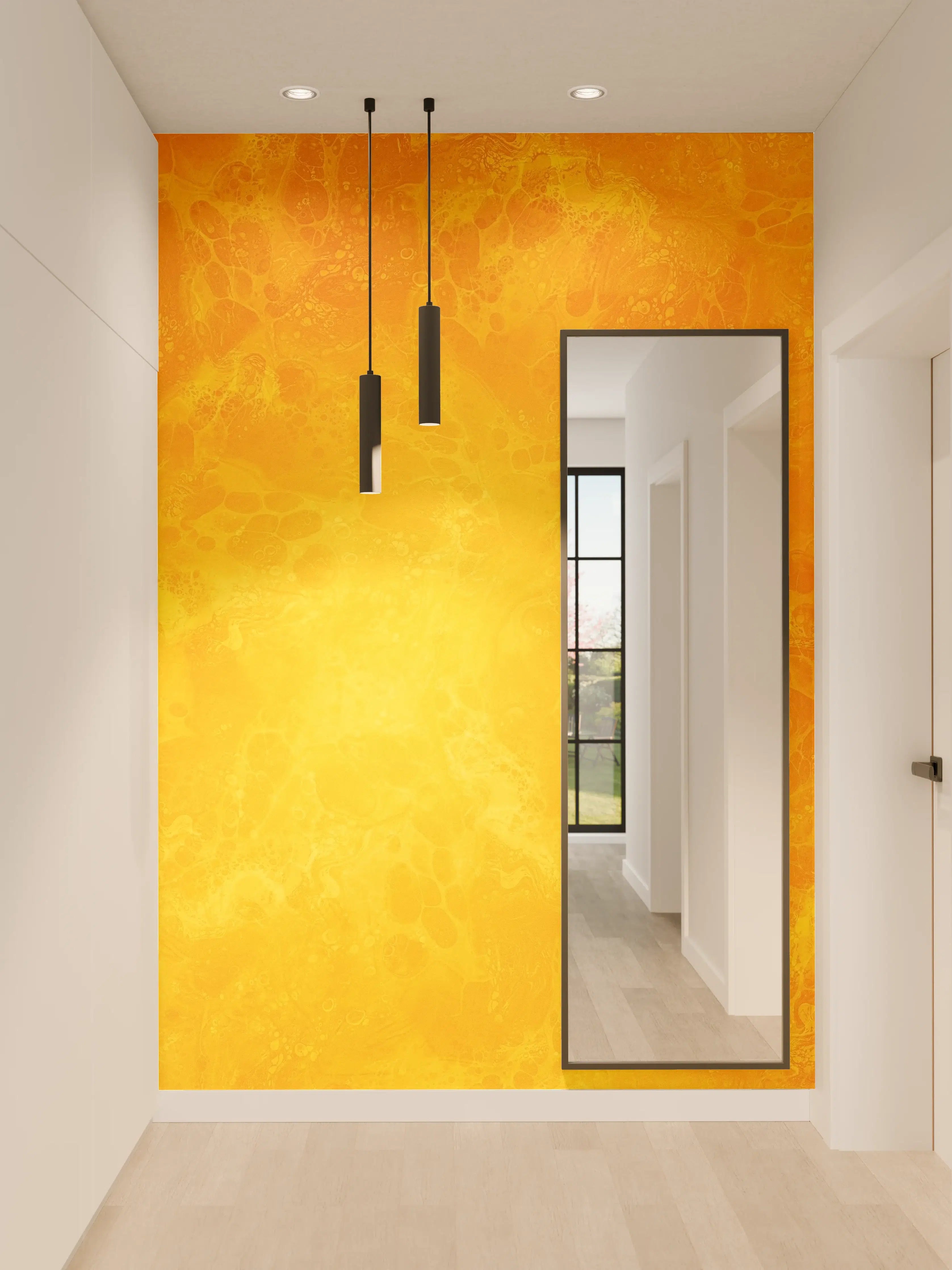 Wandverkleidung Flur - Strahlendes Sonnenblumenfeld - Lebendige Natur