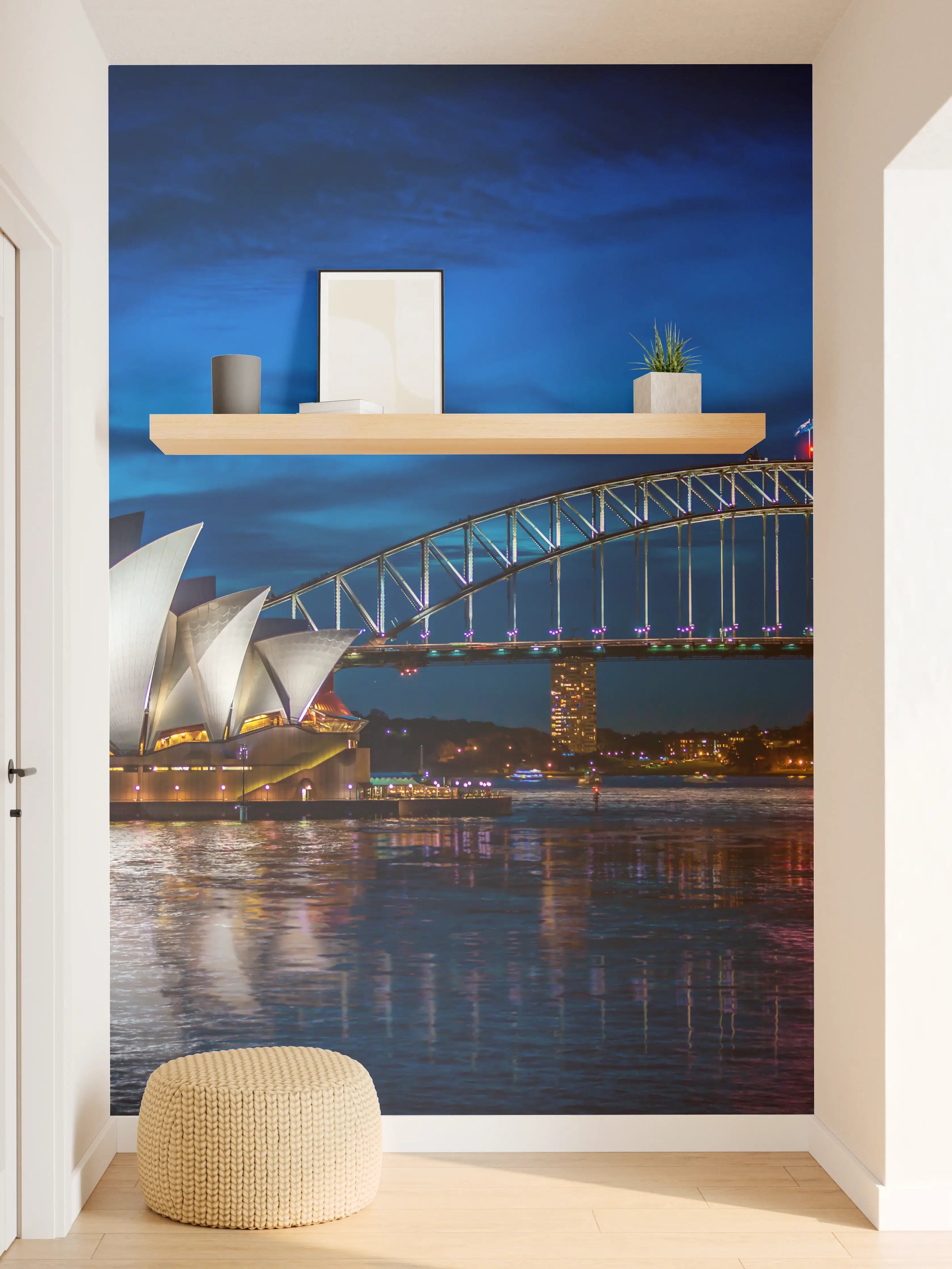 Wandverkleidung Flur - Sydney Opera House bei Nacht