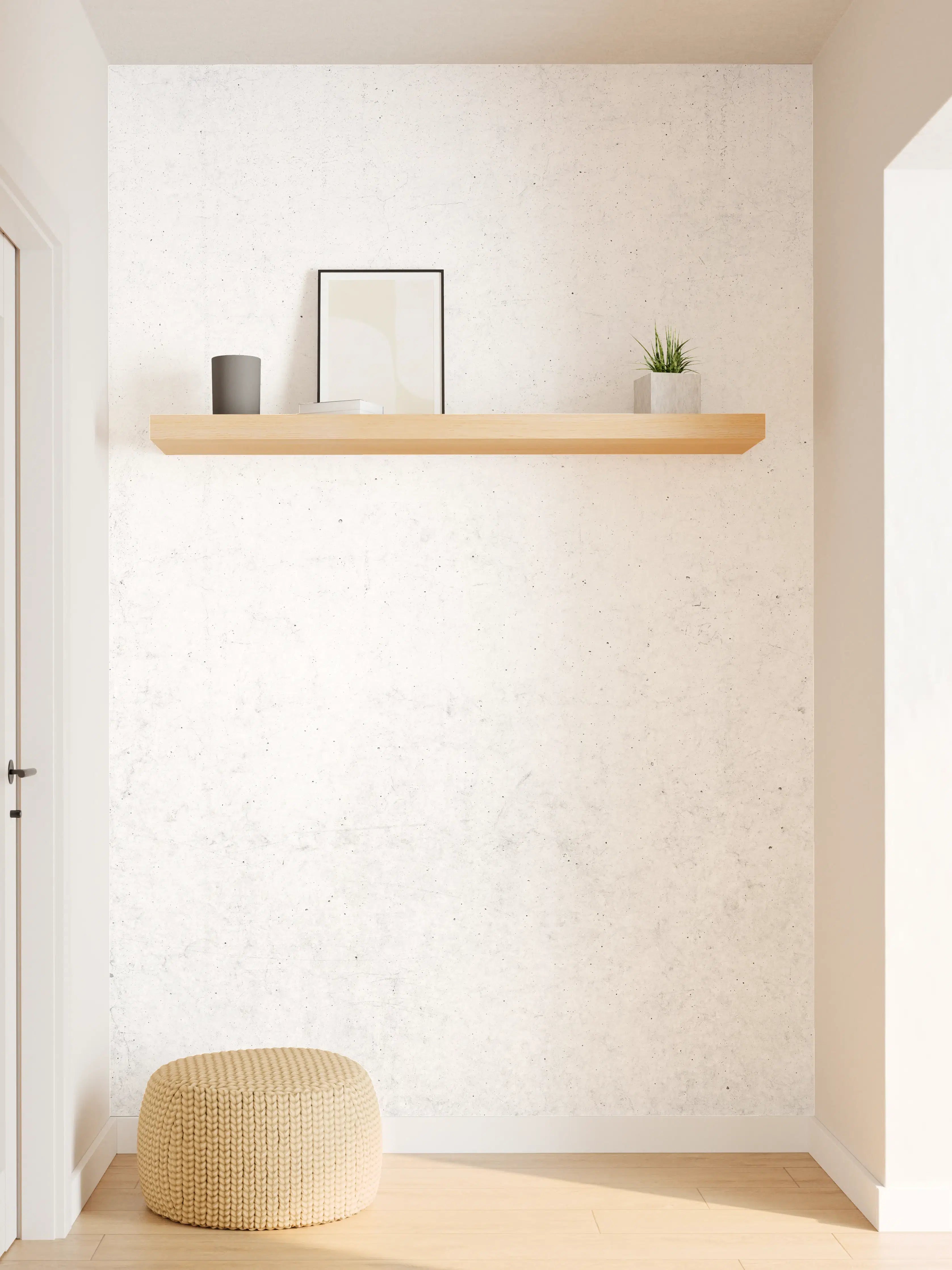 Wandverkleidung Flur - Textur der alten weißen Betonwand