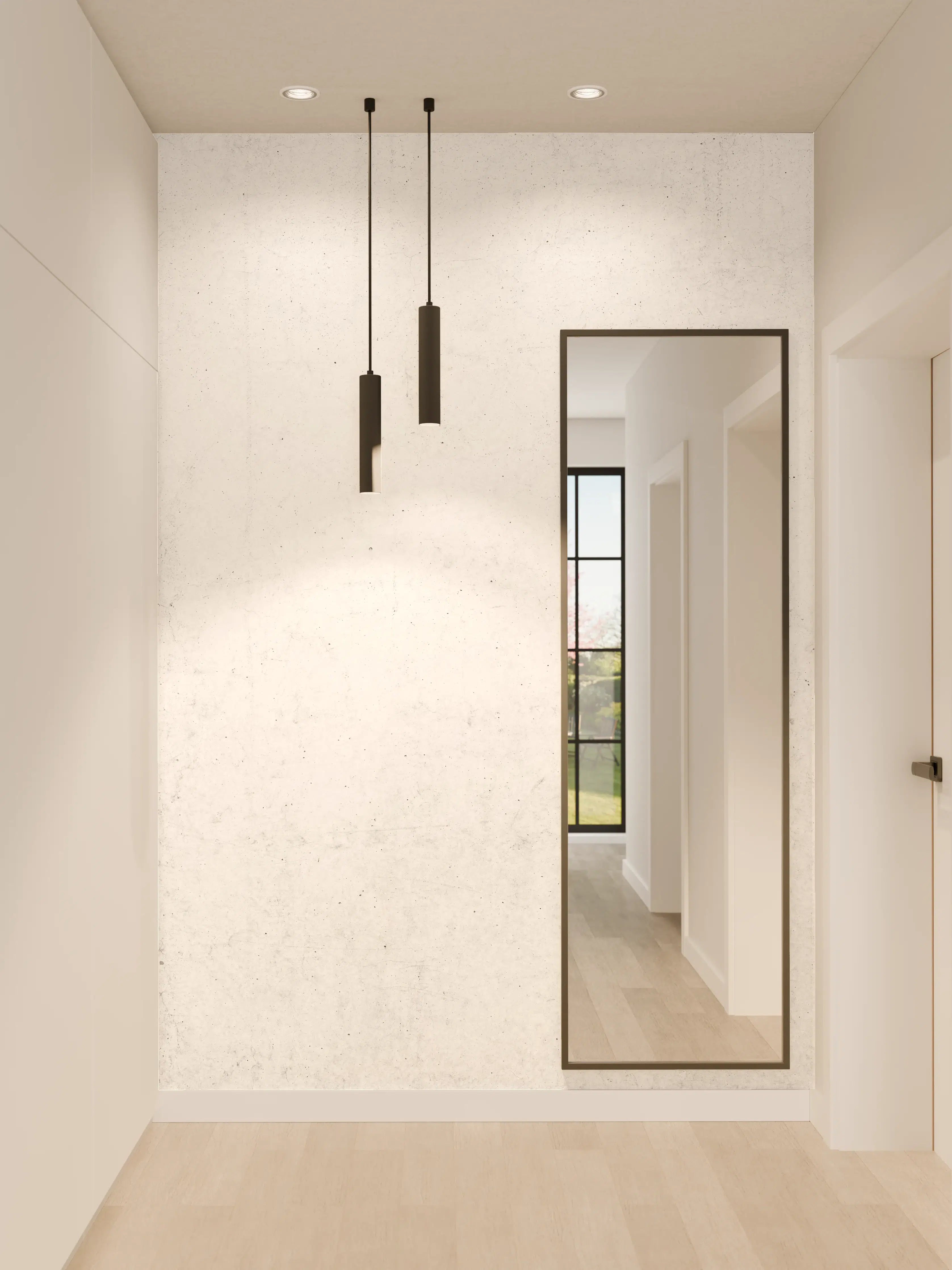 Wandverkleidung Flur - Textur der alten weißen Betonwand