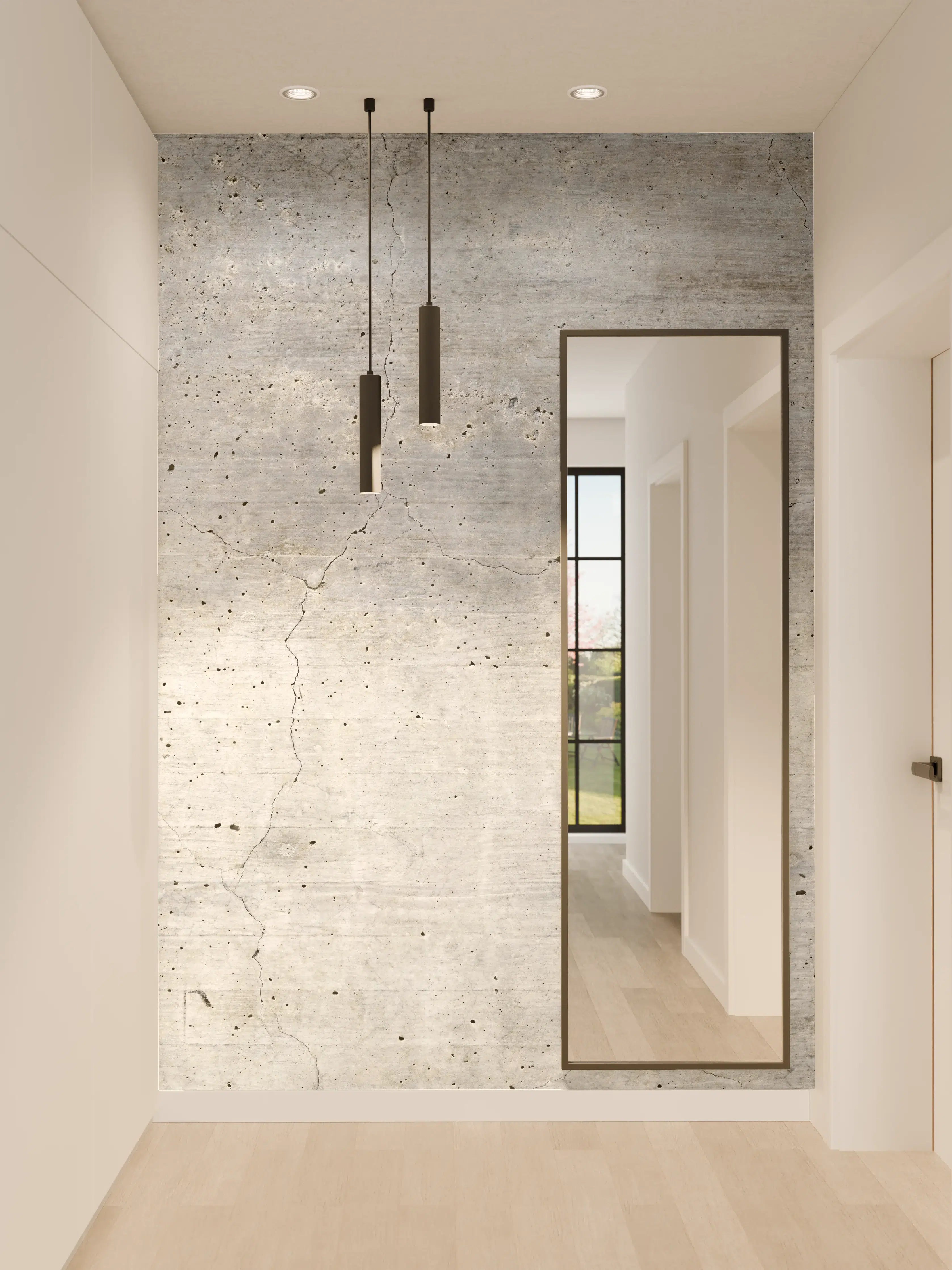 Wandverkleidung Flur - Textur einer alten grauen Betonwand