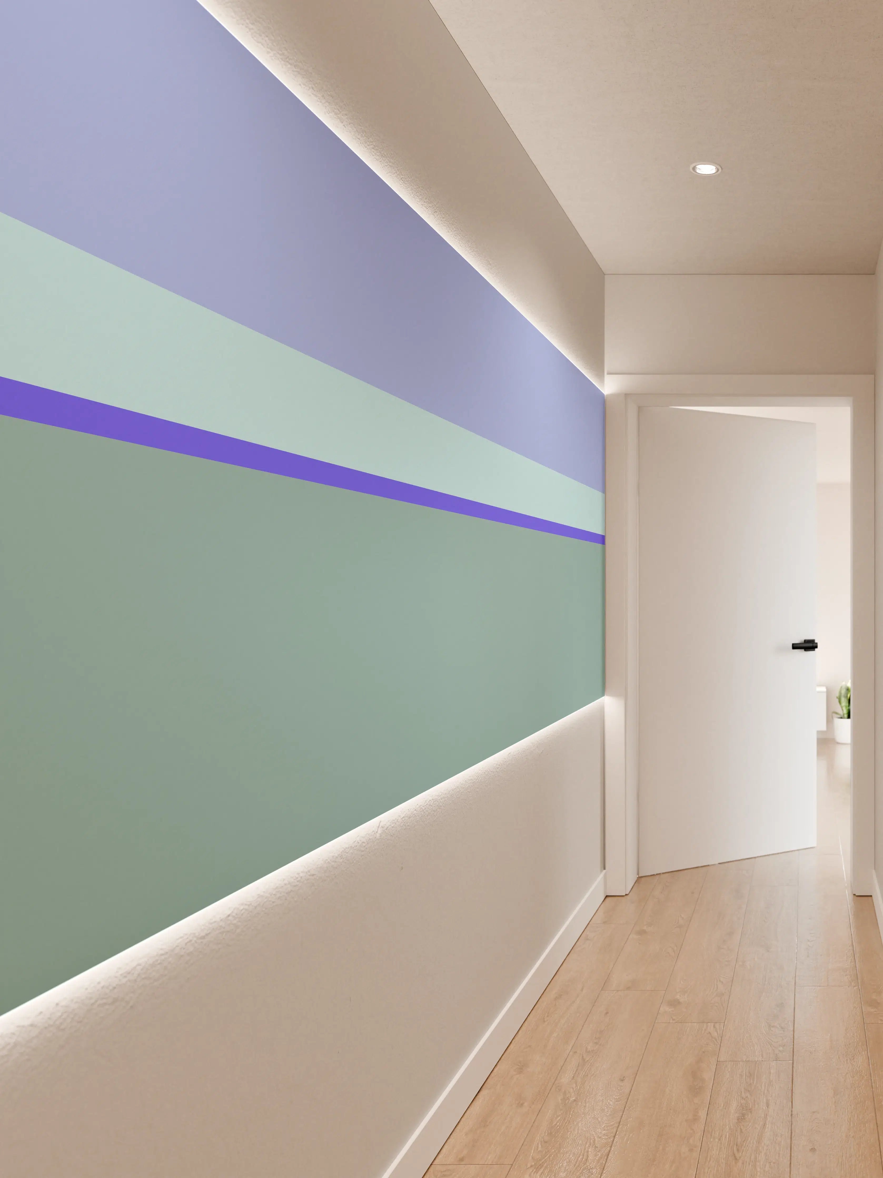 Wandverkleidung Flur - The Blues - Horizontal - Lavender