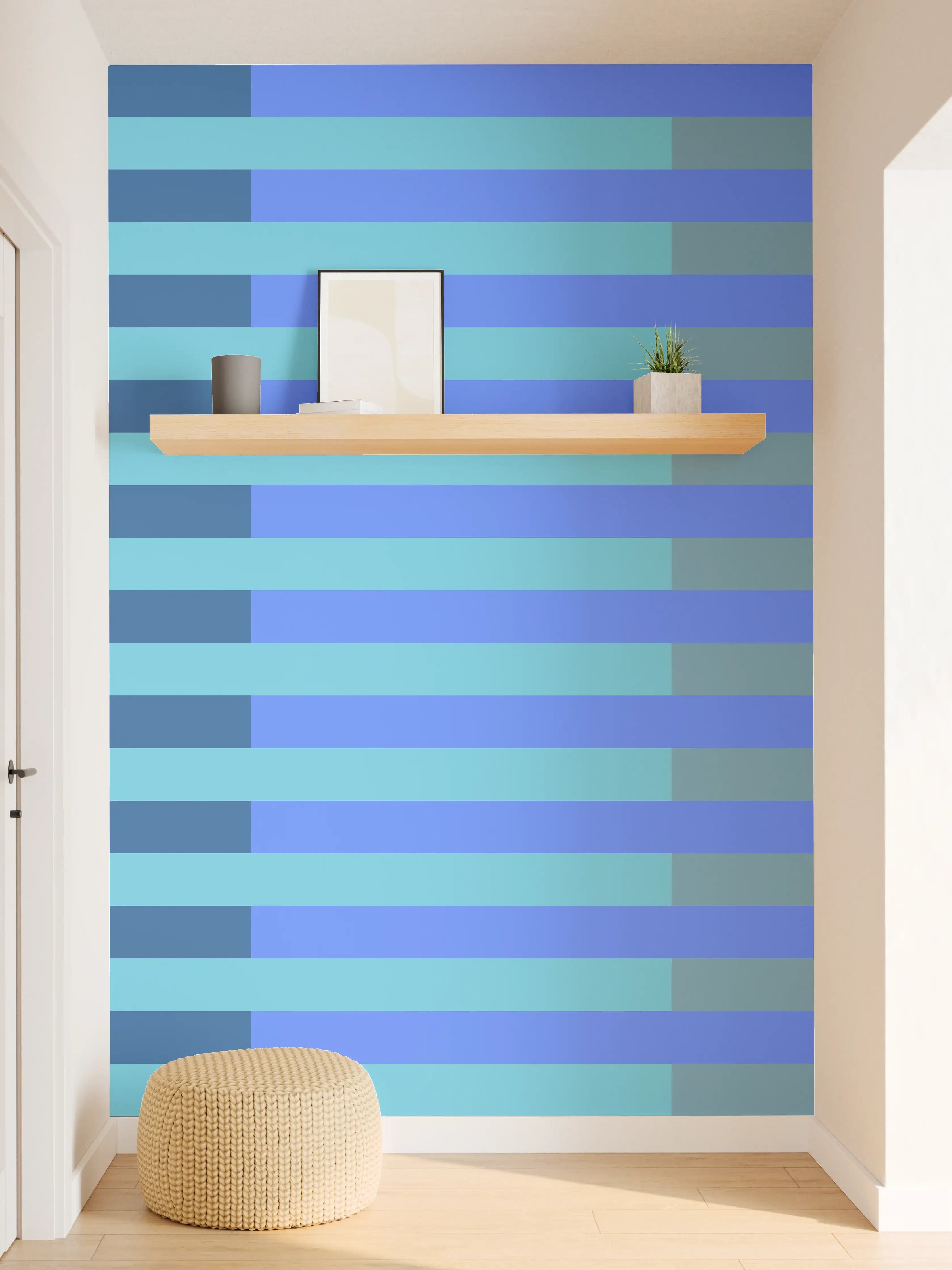 Wandverkleidung Flur - The Blues - Multy Stripes - Cornflower