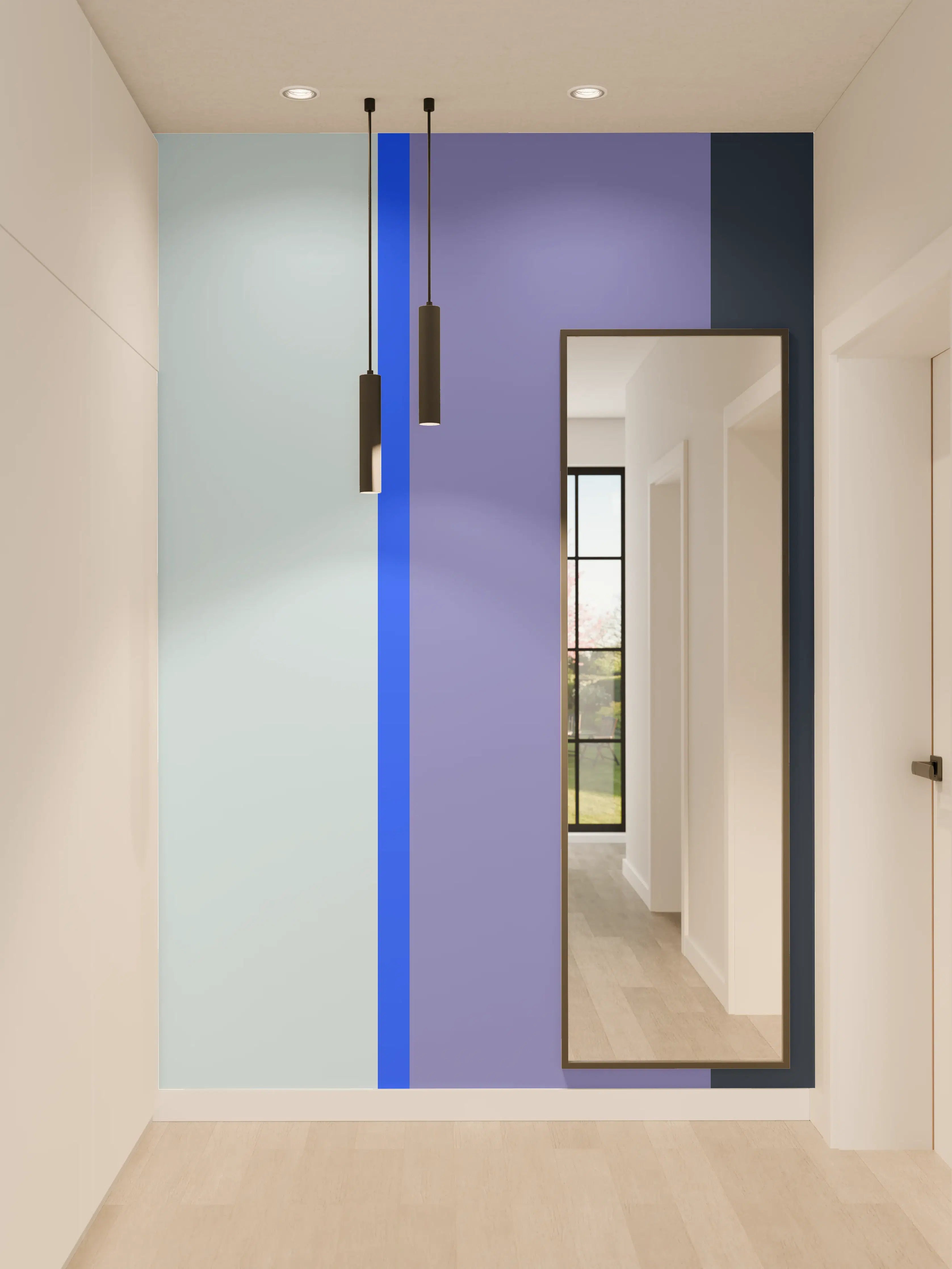 Wandverkleidung Flur - The Blues - Vertical - Blueberry