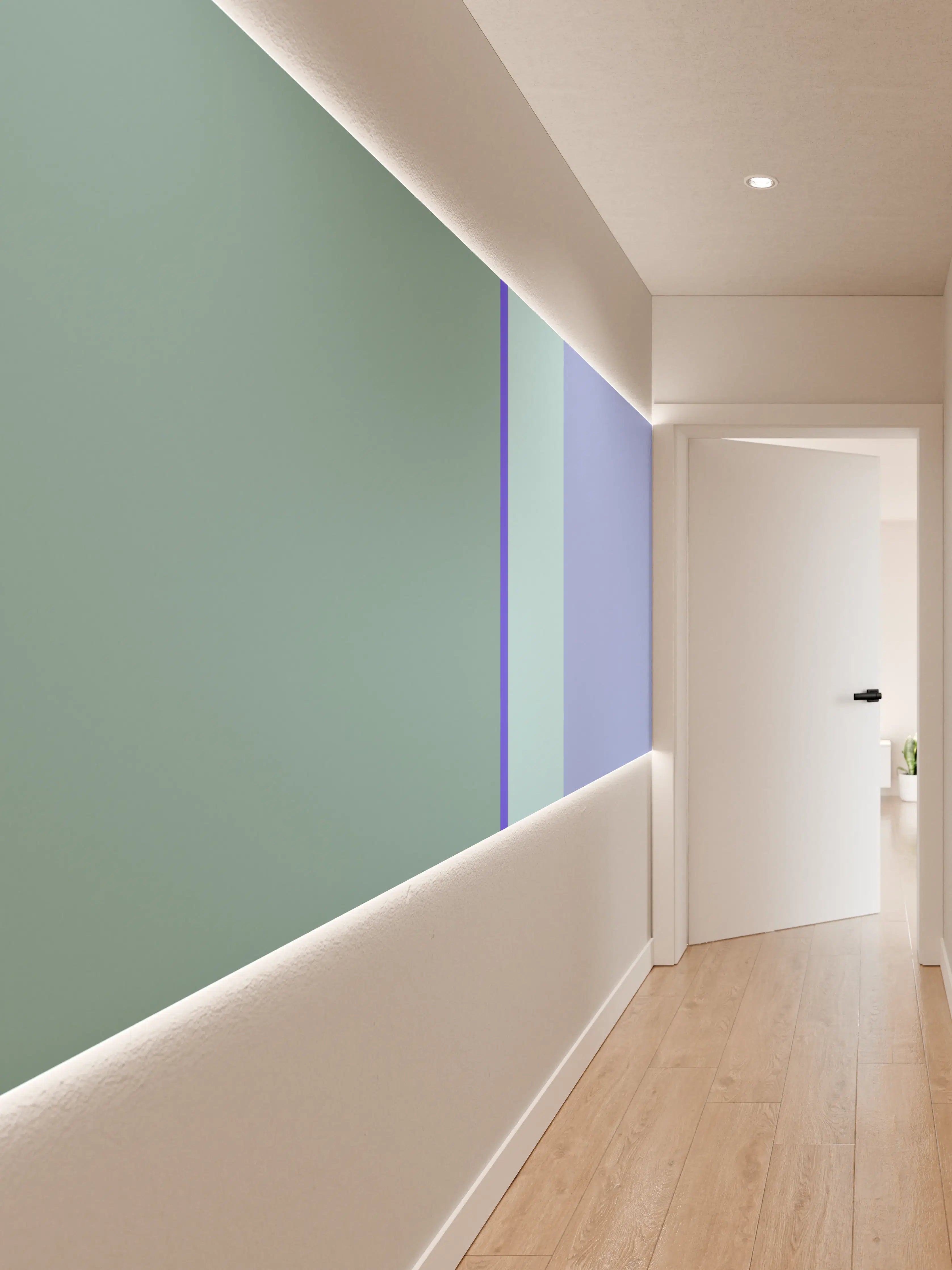 Wandverkleidung Flur - The Blues - Vertical - Lavender