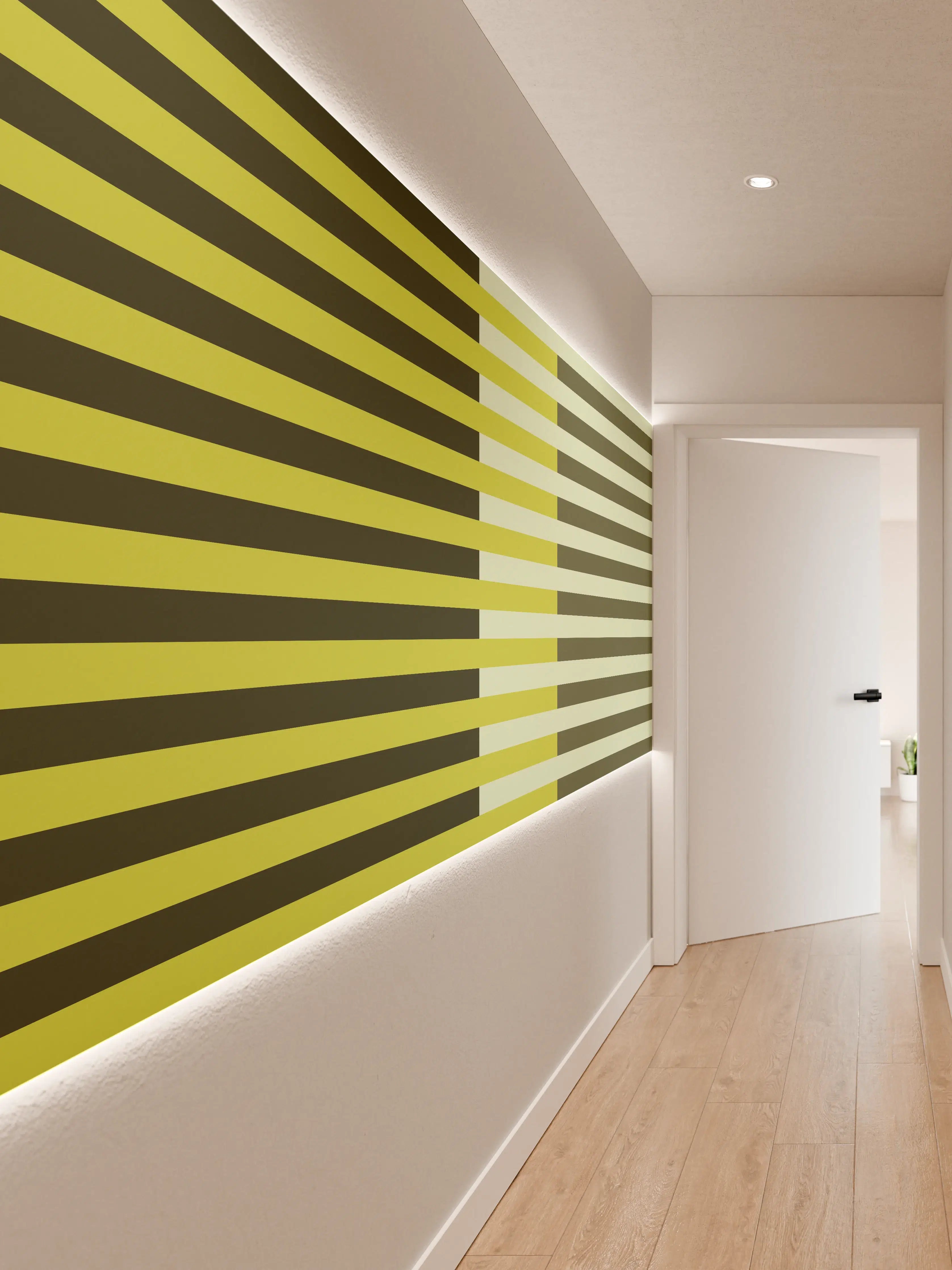 Wandverkleidung Flur - The Greens - Multy Stripes - Olive
