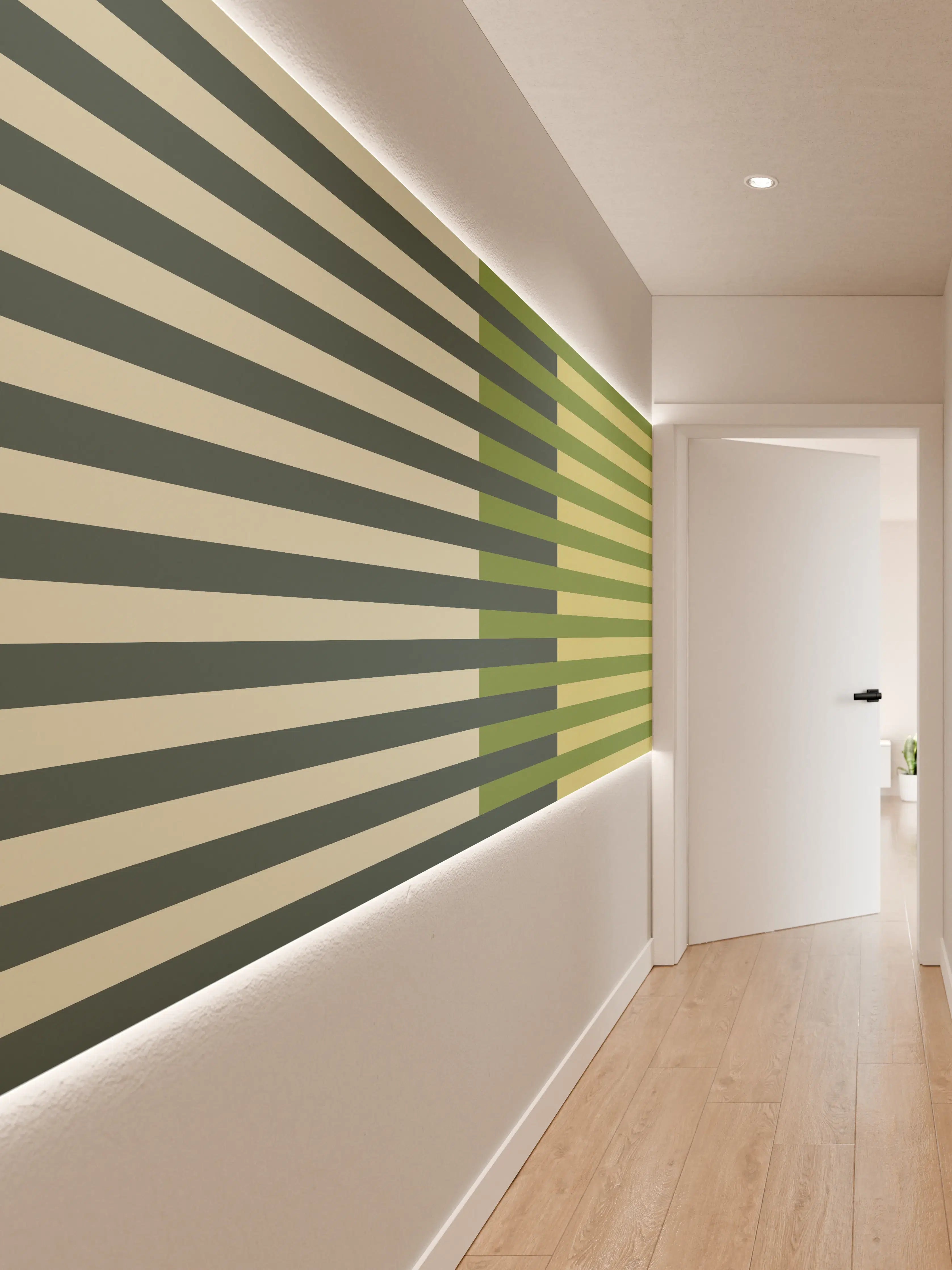 Wandverkleidung Flur - The Greens - Multy Stripes - Pistachio