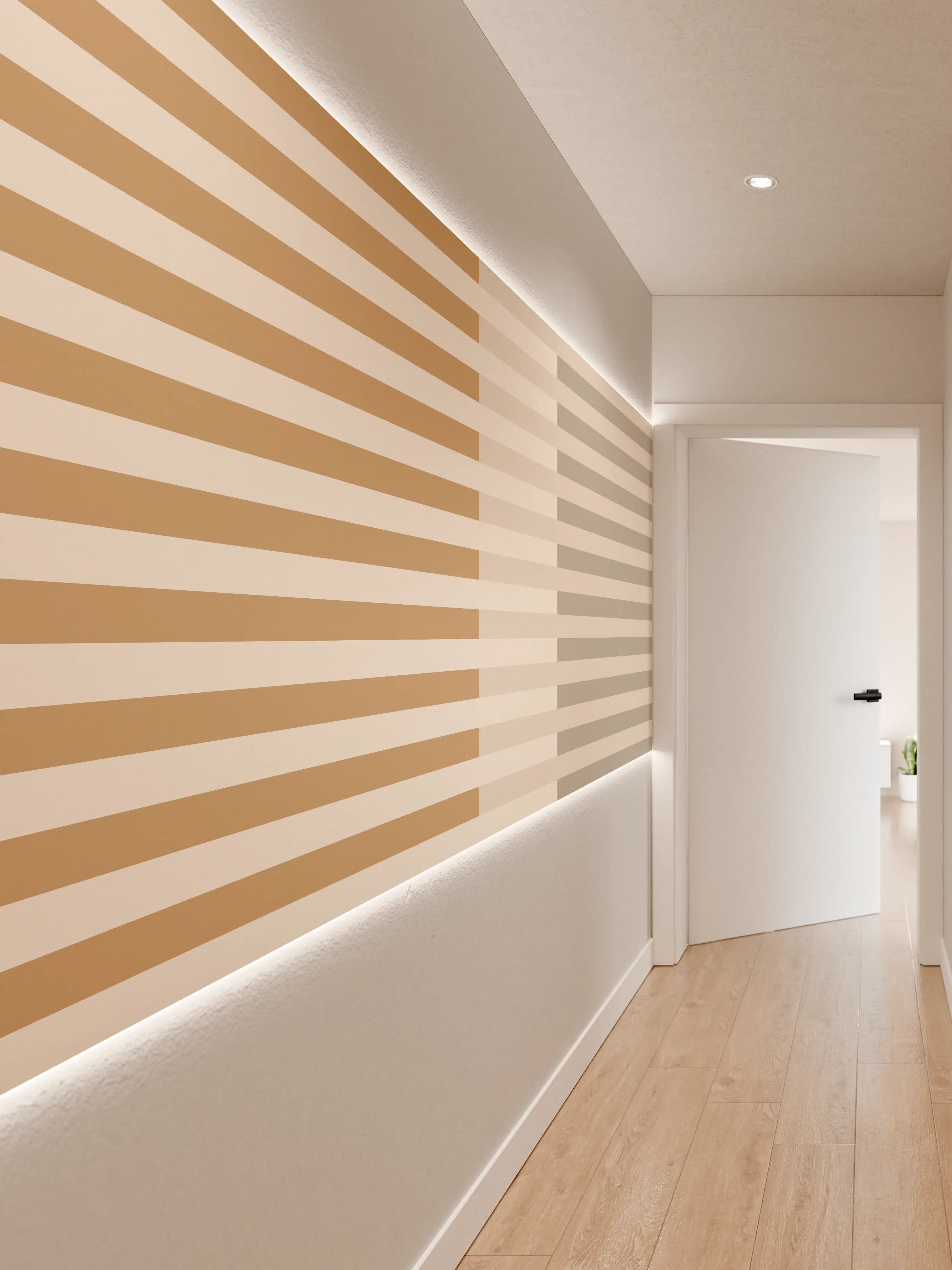 Wandverkleidung Flur - The Nudes - Multy Stripes - Caramel