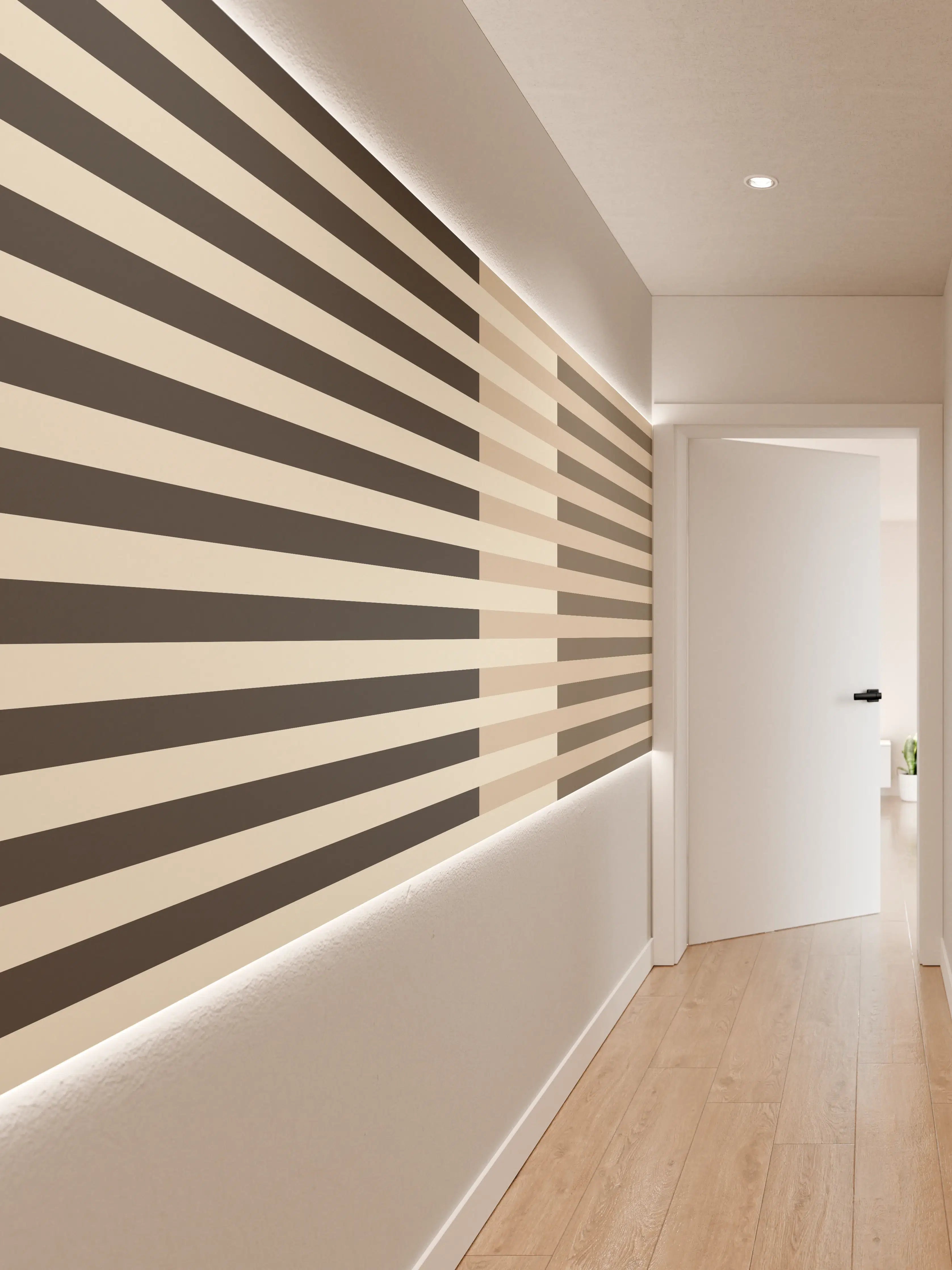 Wandverkleidung Flur - The Nudes - Multy Stripes - Toffee