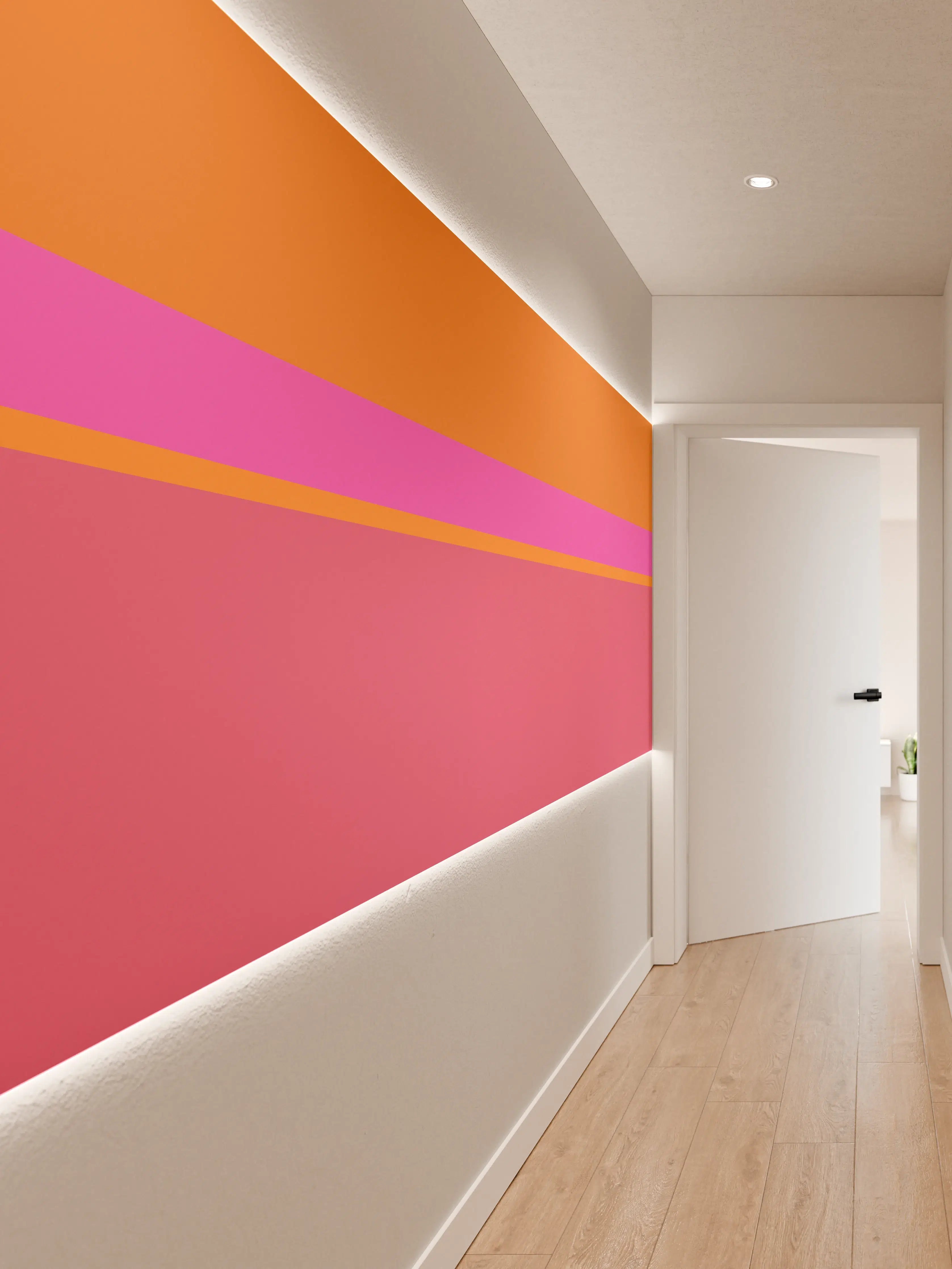 Wandverkleidung Flur - The Oranges - Horizontal - Fuchsia