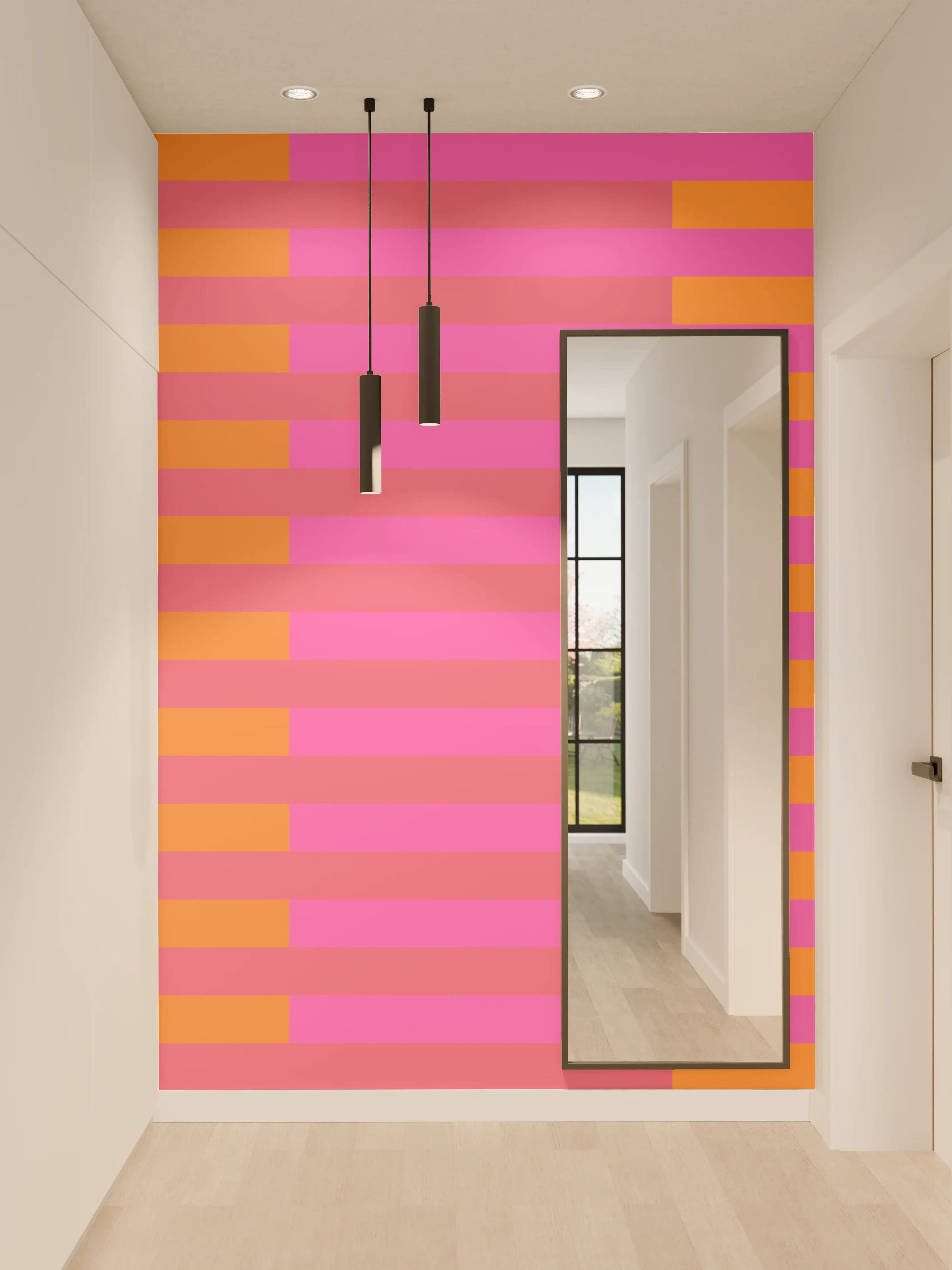 Wandverkleidung Flur - The Oranges - Multy Stripes - Fuchsia