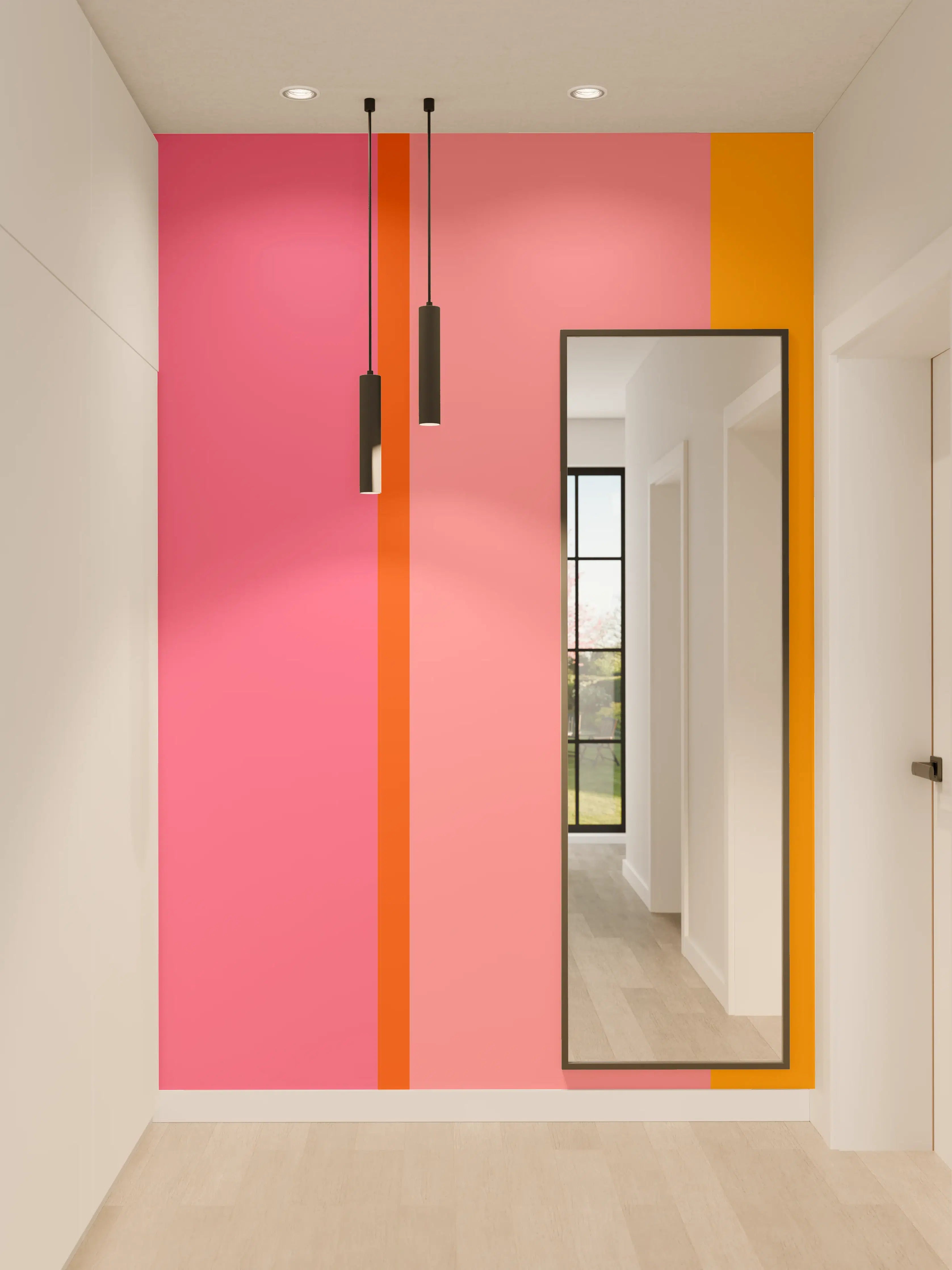 Wandverkleidung Flur - The Oranges - Vertical - Raspberry
