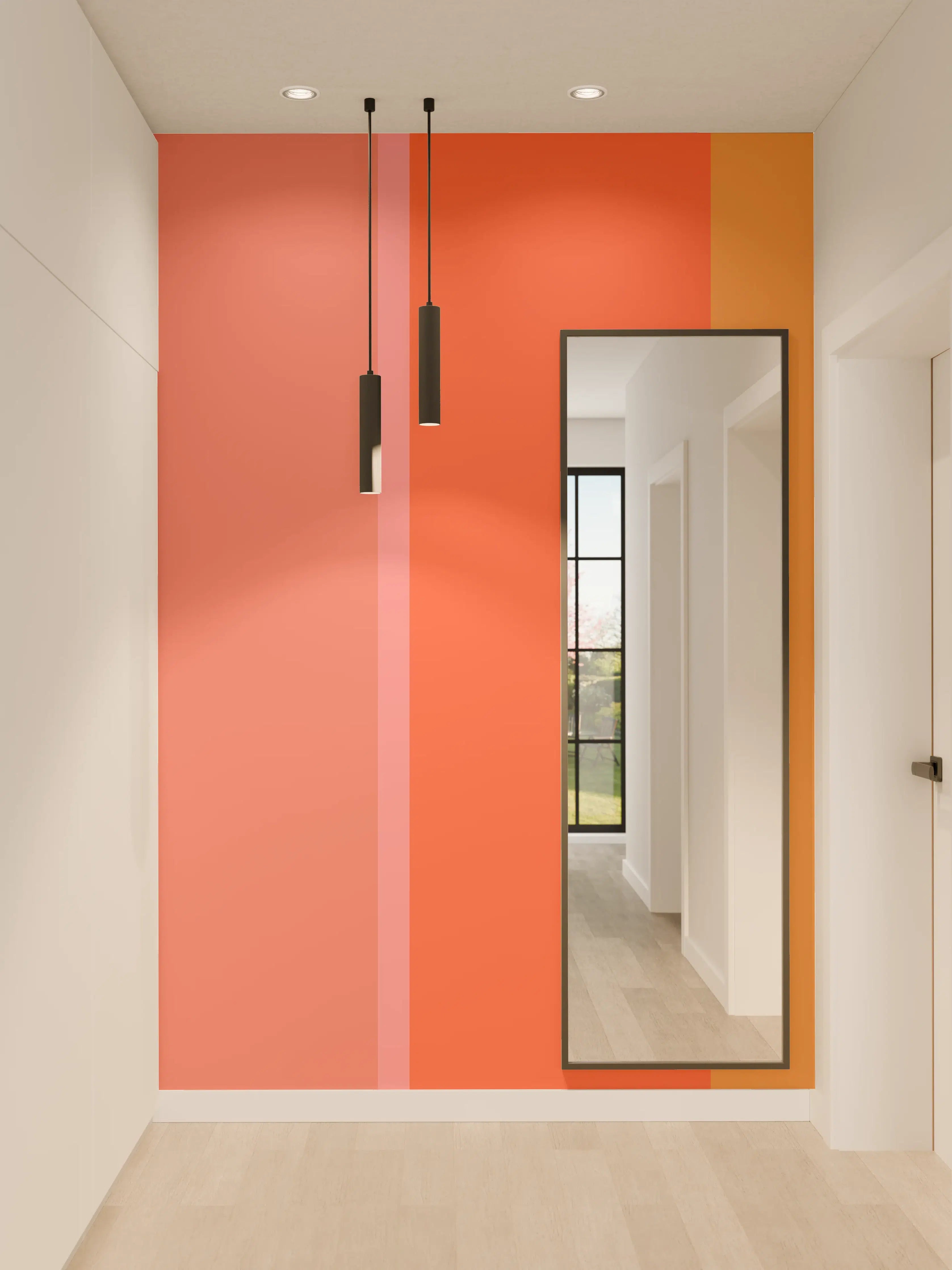 Wandverkleidung Flur - The Oranges - Vertical - Salmon