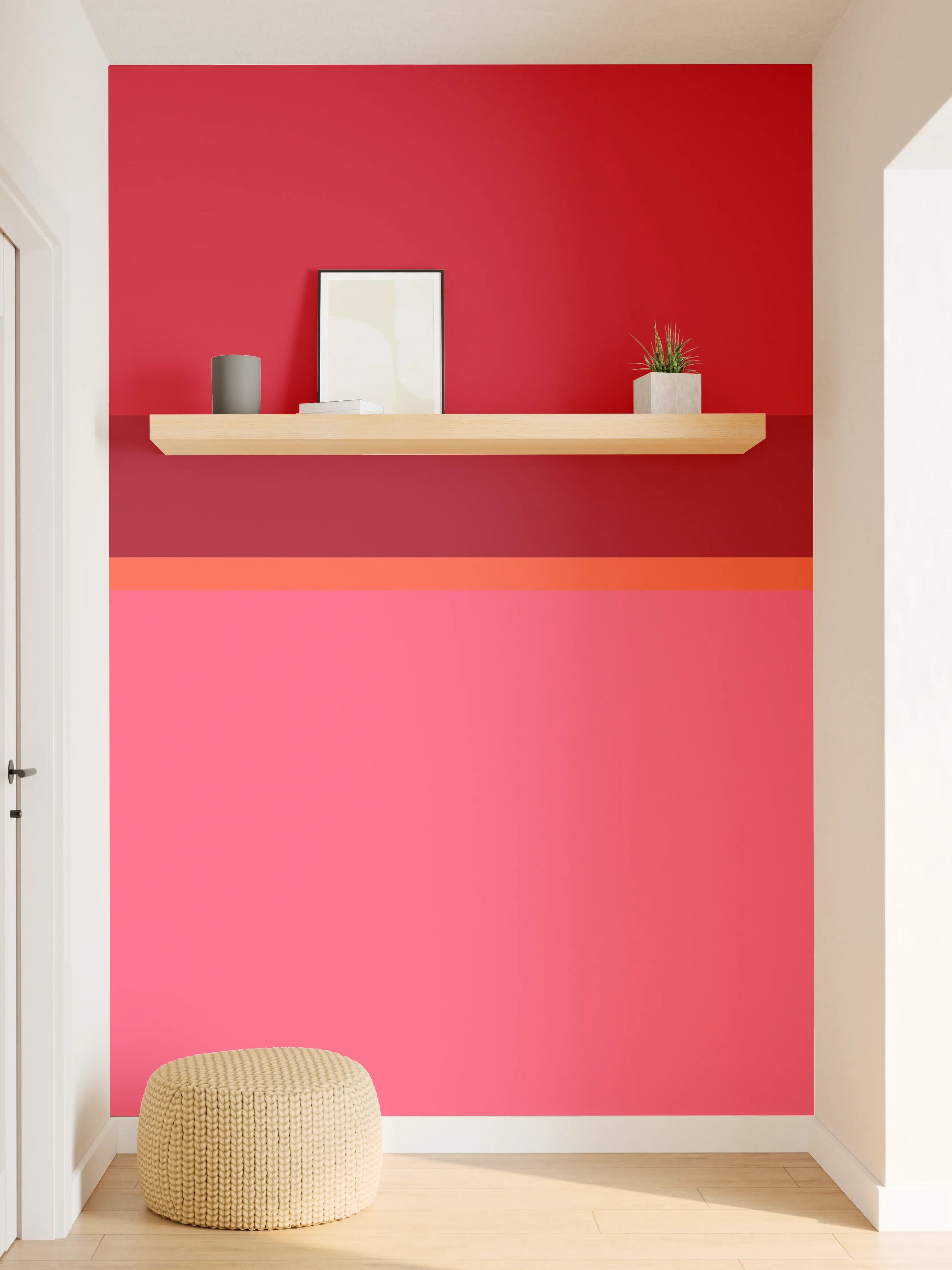 Wandverkleidung Flur - The Reds - Horizontal - Pommagranate