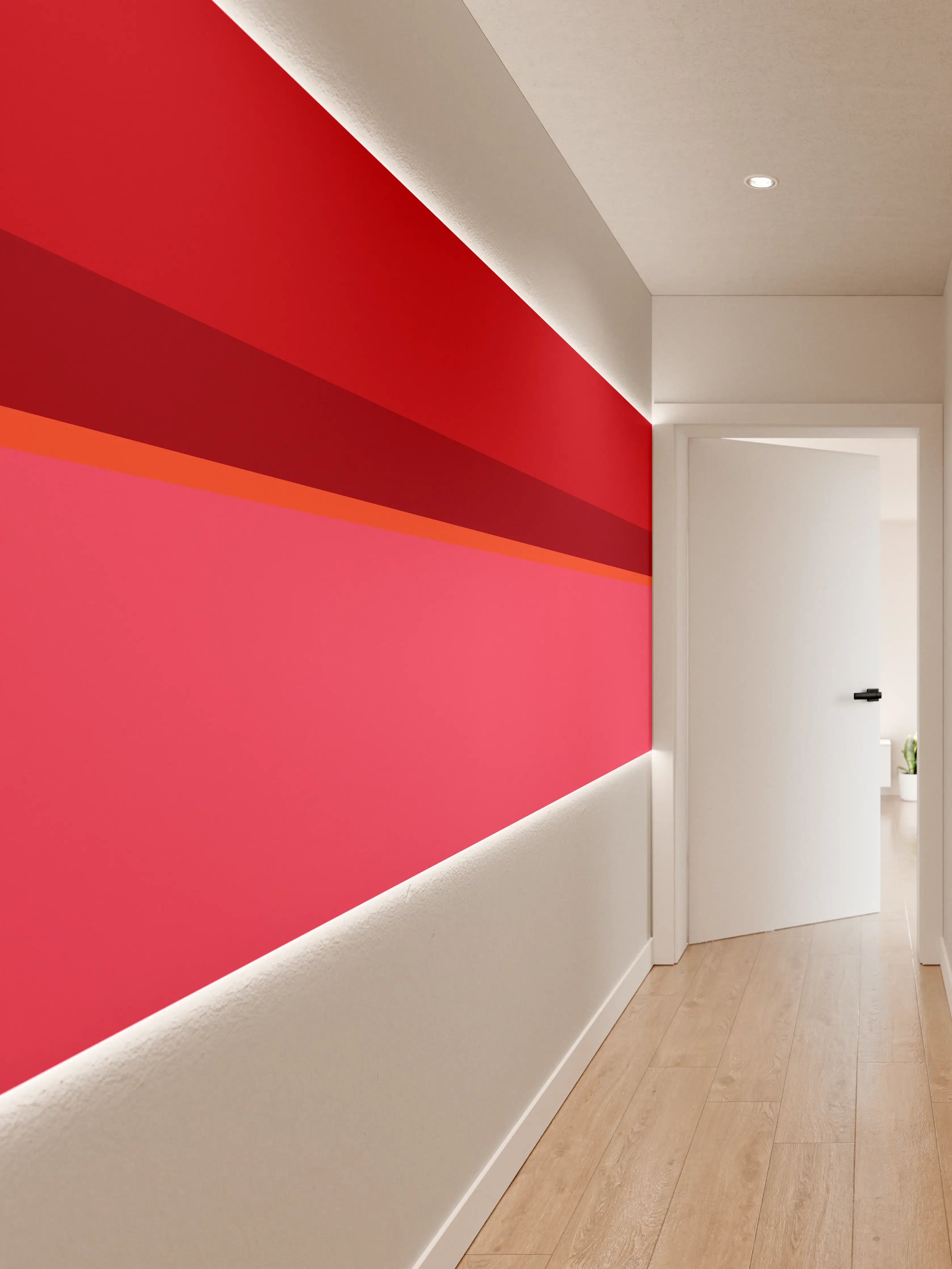 Wandverkleidung Flur - The Reds - Horizontal - Pommagranate