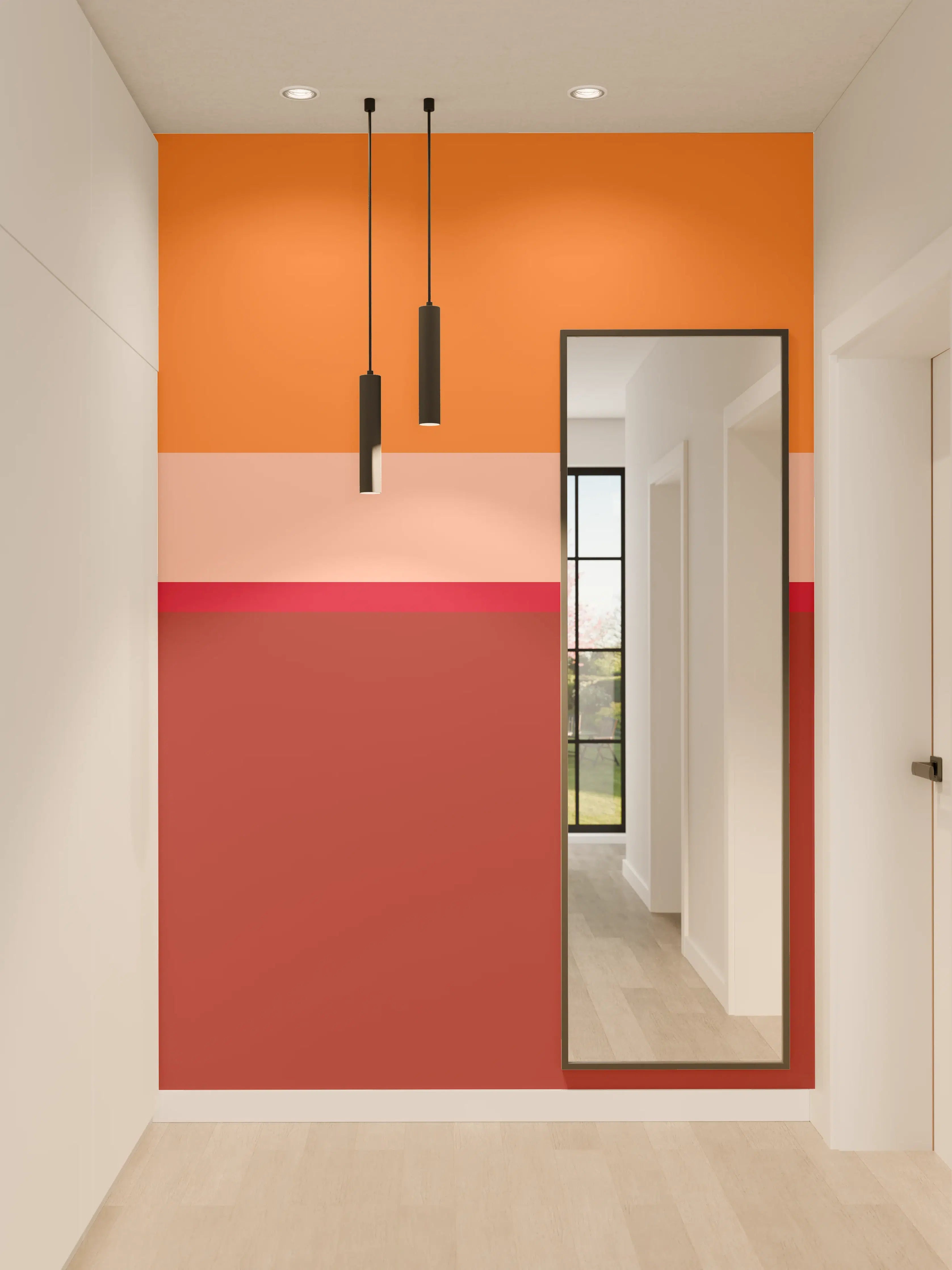 Wandverkleidung Flur - The Reds - Horizontal - Sangria