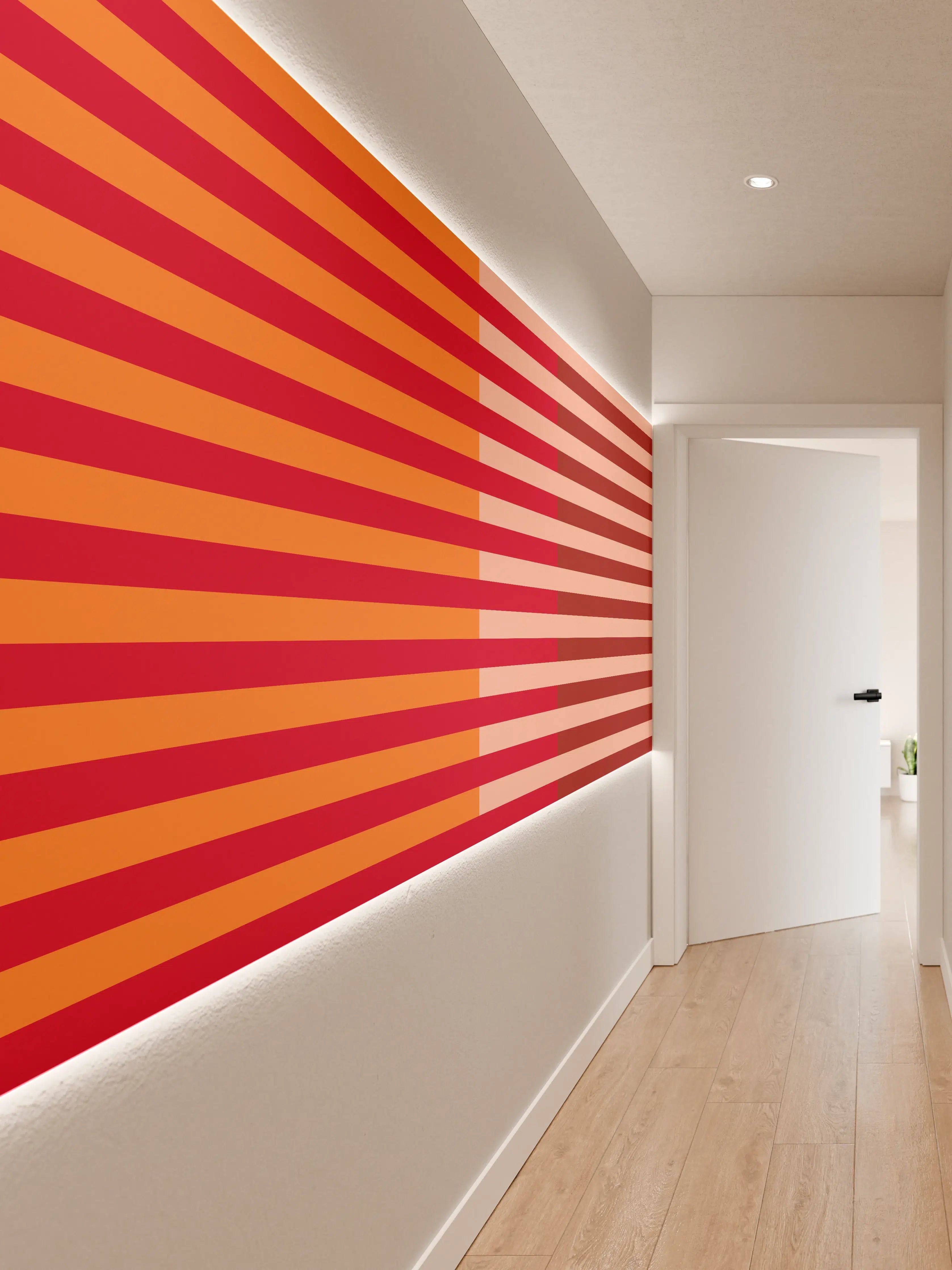 Wandverkleidung Flur - The Reds - Multy Stripes - Sangria