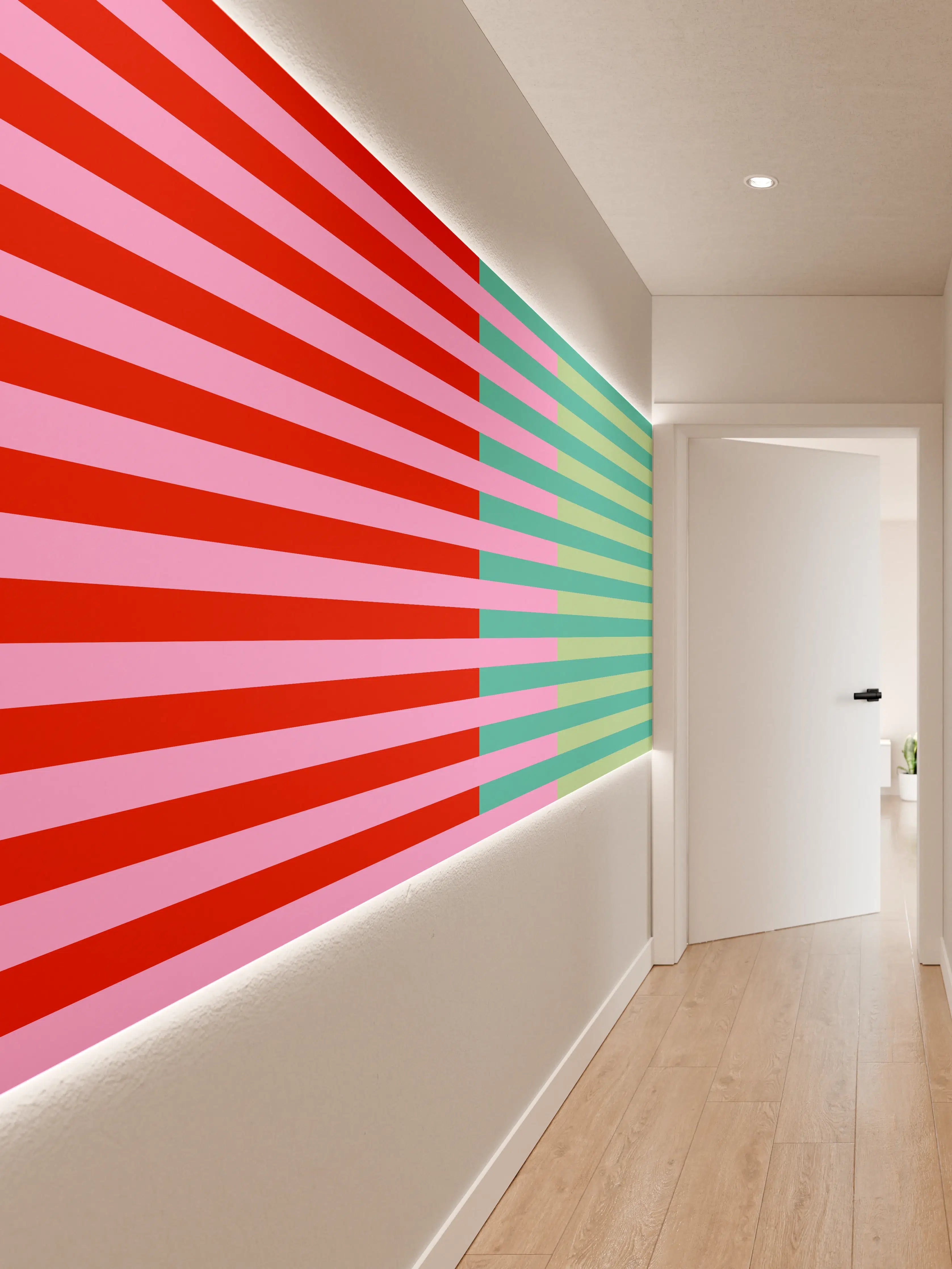 Wandverkleidung Flur - The Springs - Multy Stripes - Peony