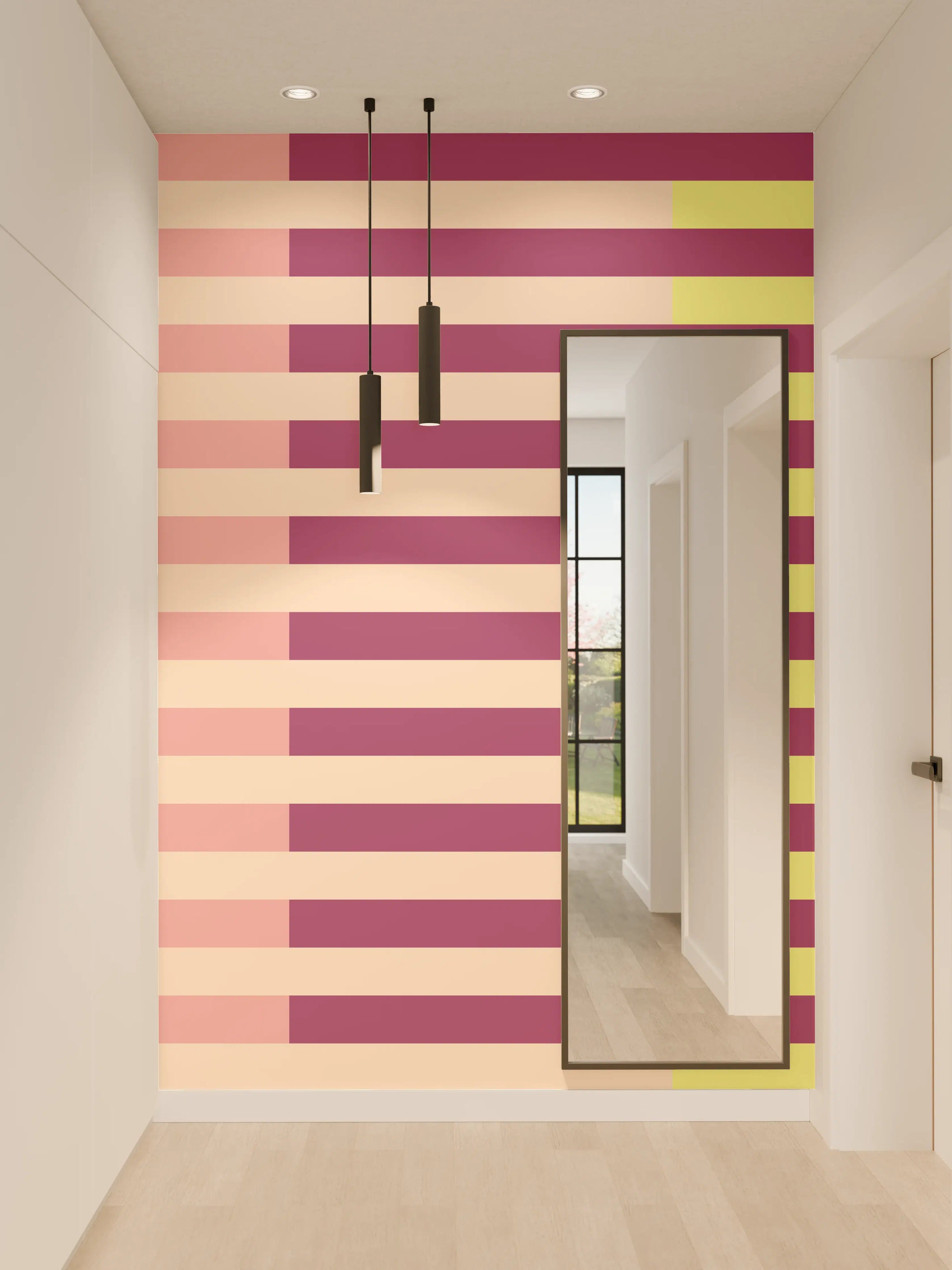 Wandverkleidung Flur - The Springs - Multy Stripes - Tulip