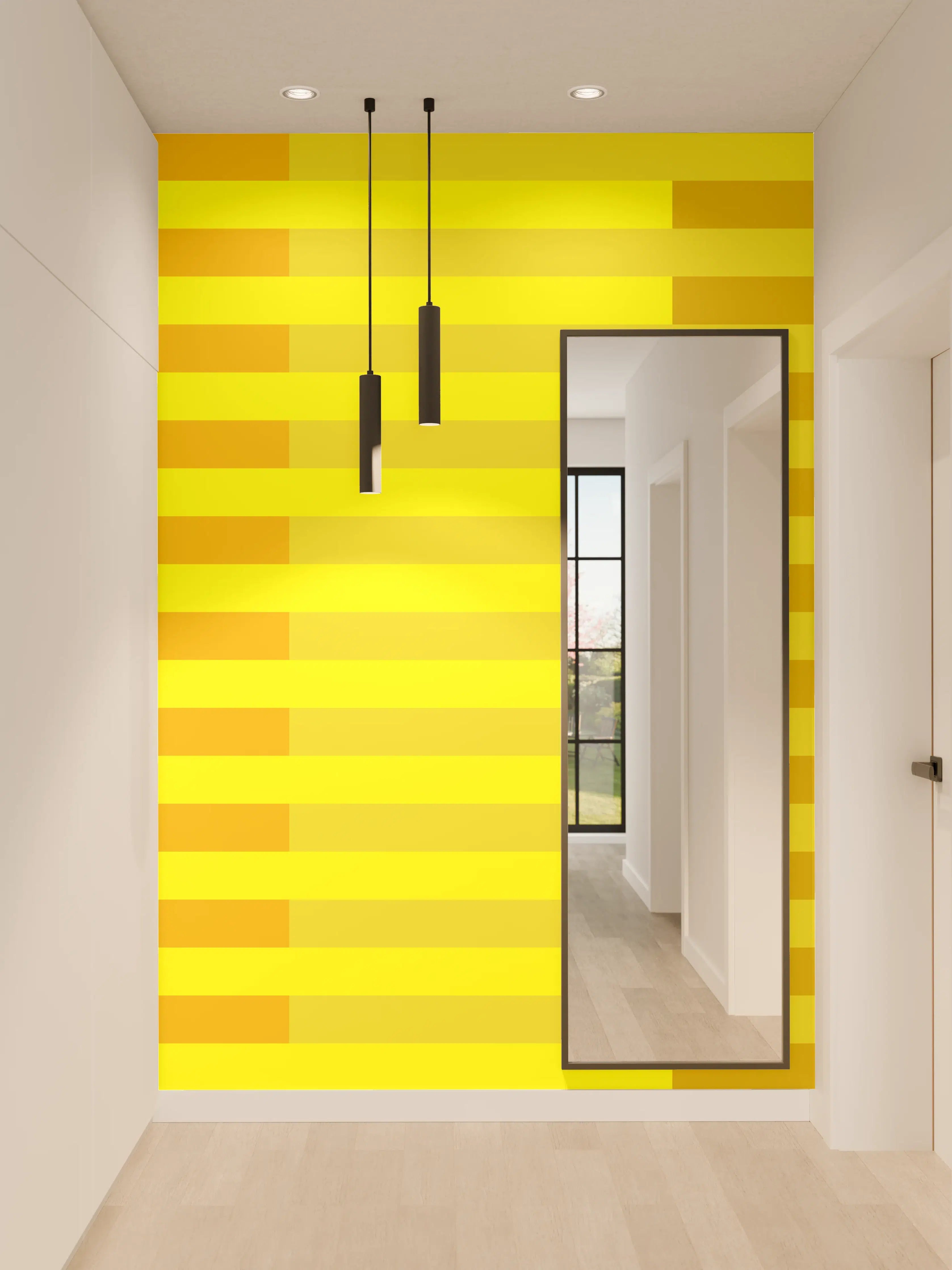 Wandverkleidung Flur - The Yellows - Multy Stripes - Lemon