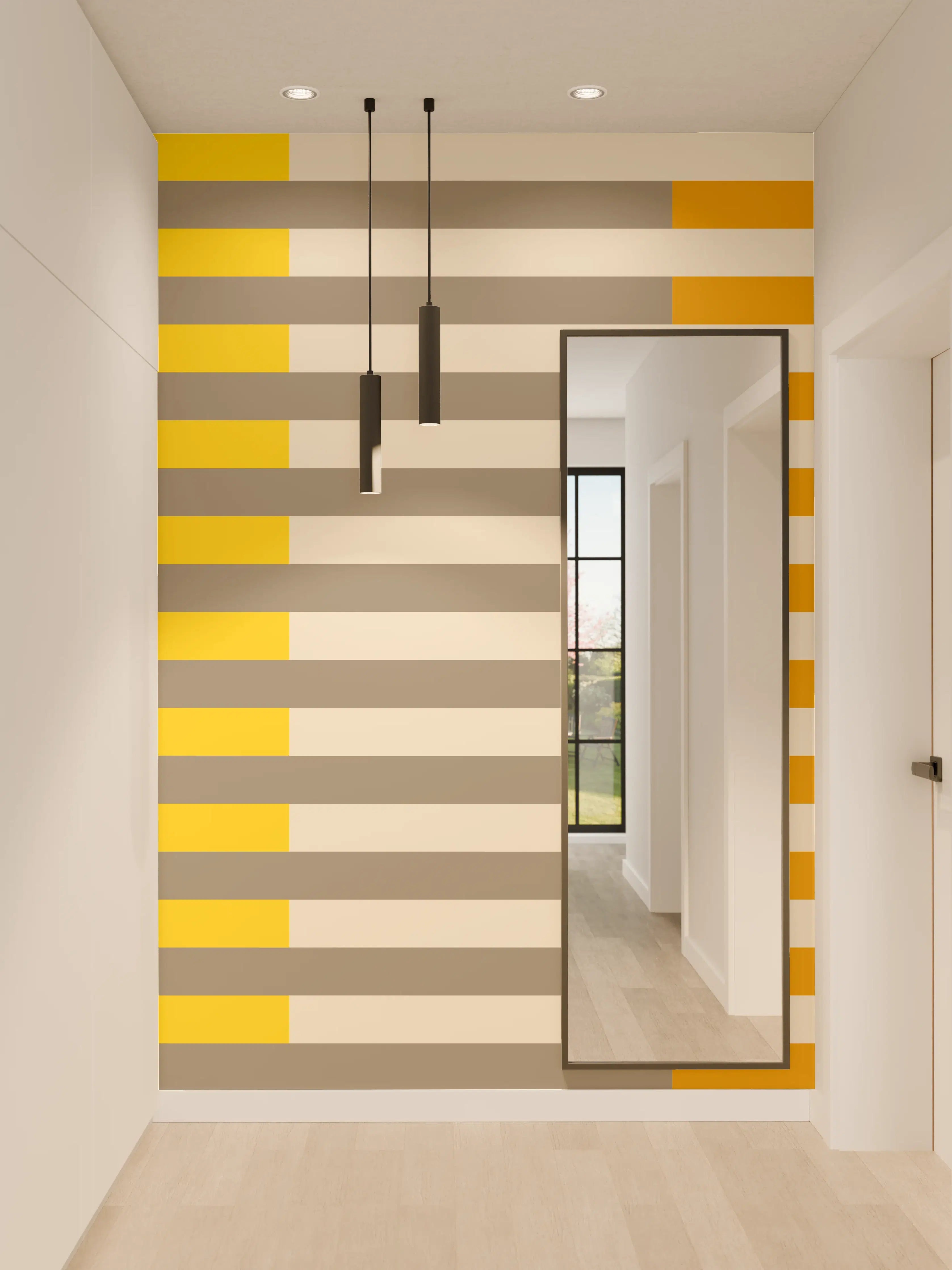 Wandverkleidung Flur - The Yellows - Multy Stripes - Saffron