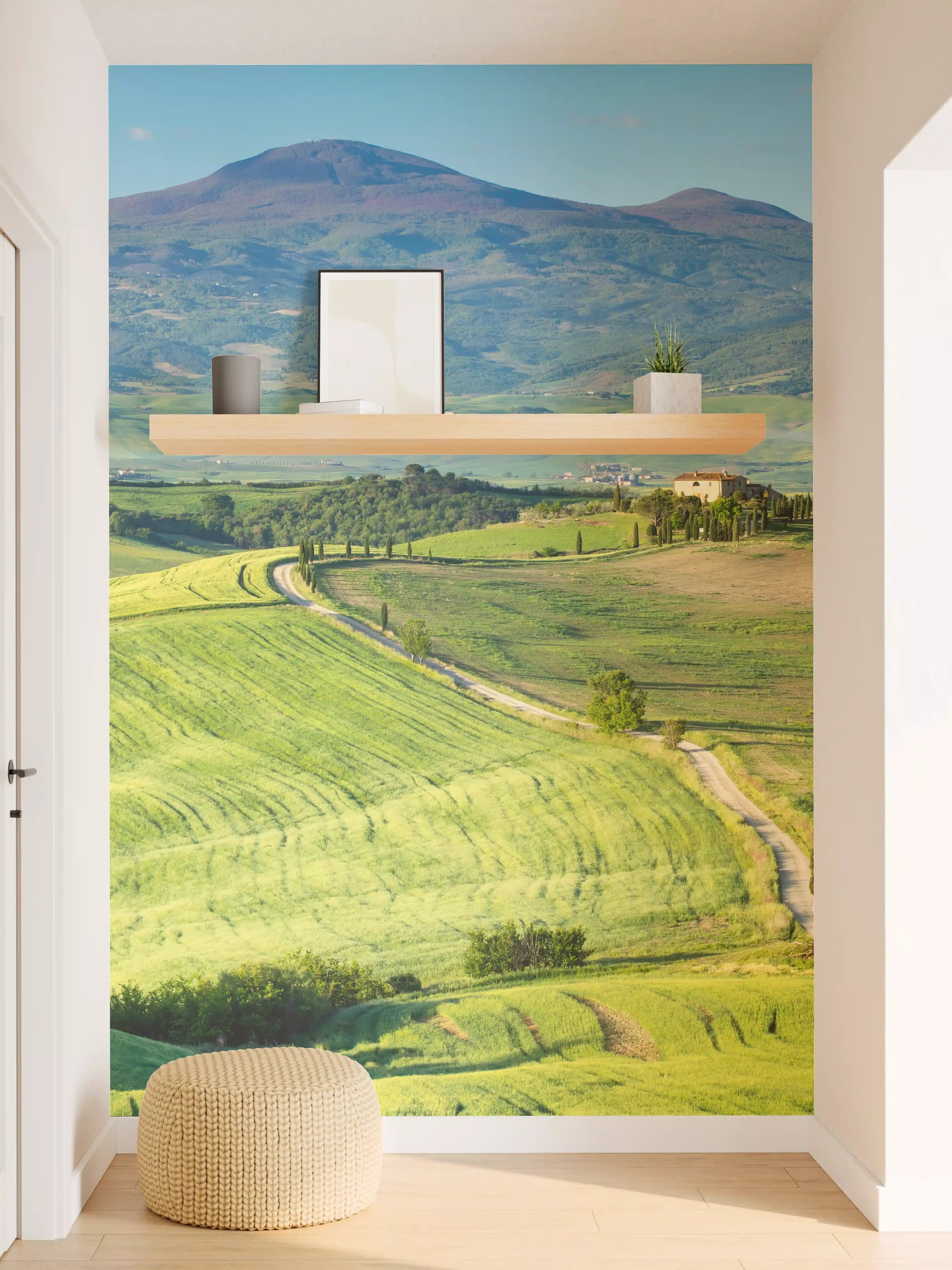 Wandverkleidung Flur - Toskana Hügel Panorama