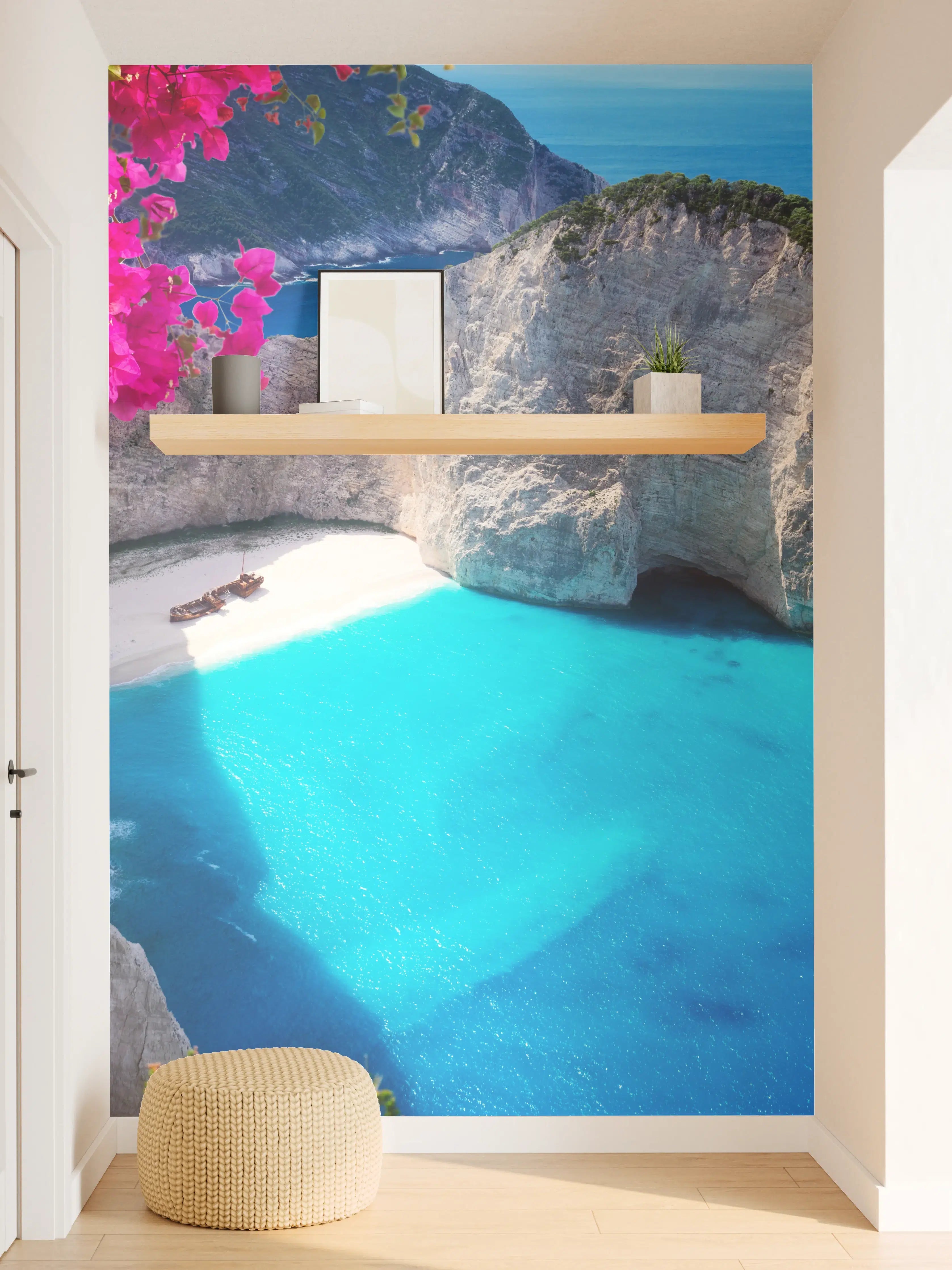 Wandverkleidung Flur - Traumhafte Bucht auf Korfu