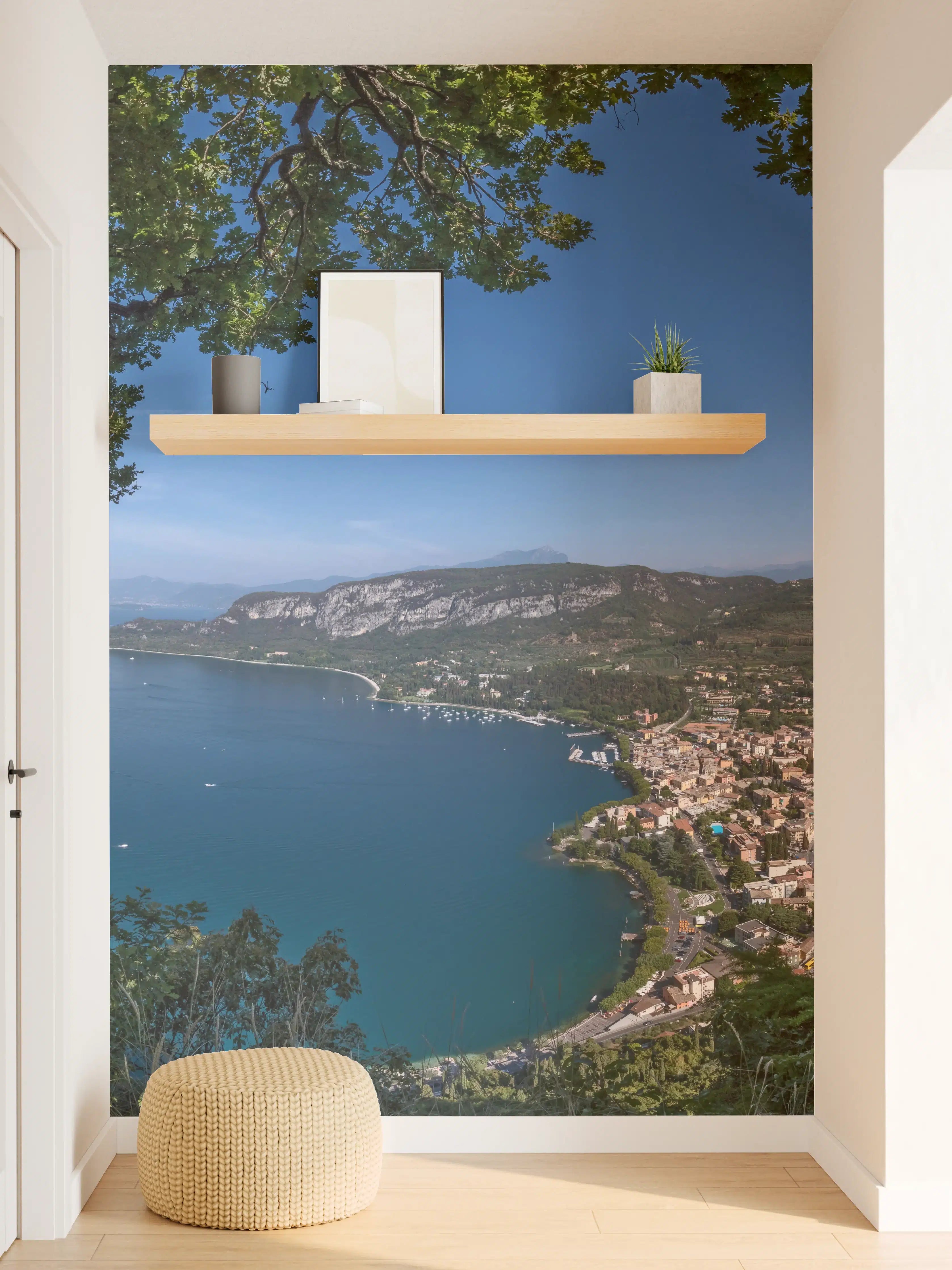 Wandverkleidung Flur - Traumhafter Ausblick auf Gardasee Italien