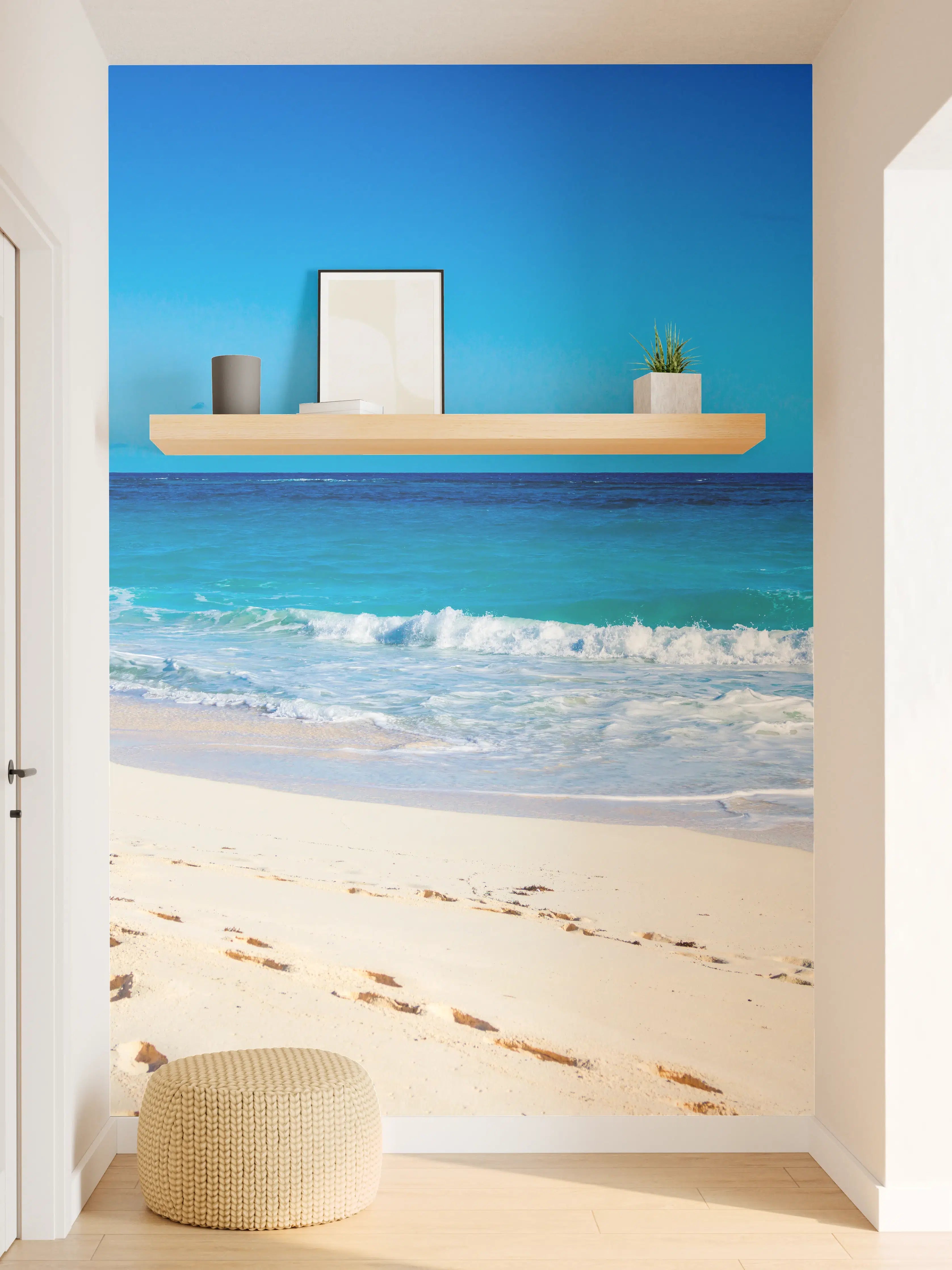 Wandverkleidung Flur - Traumhafter Strand mit klarem Wasser