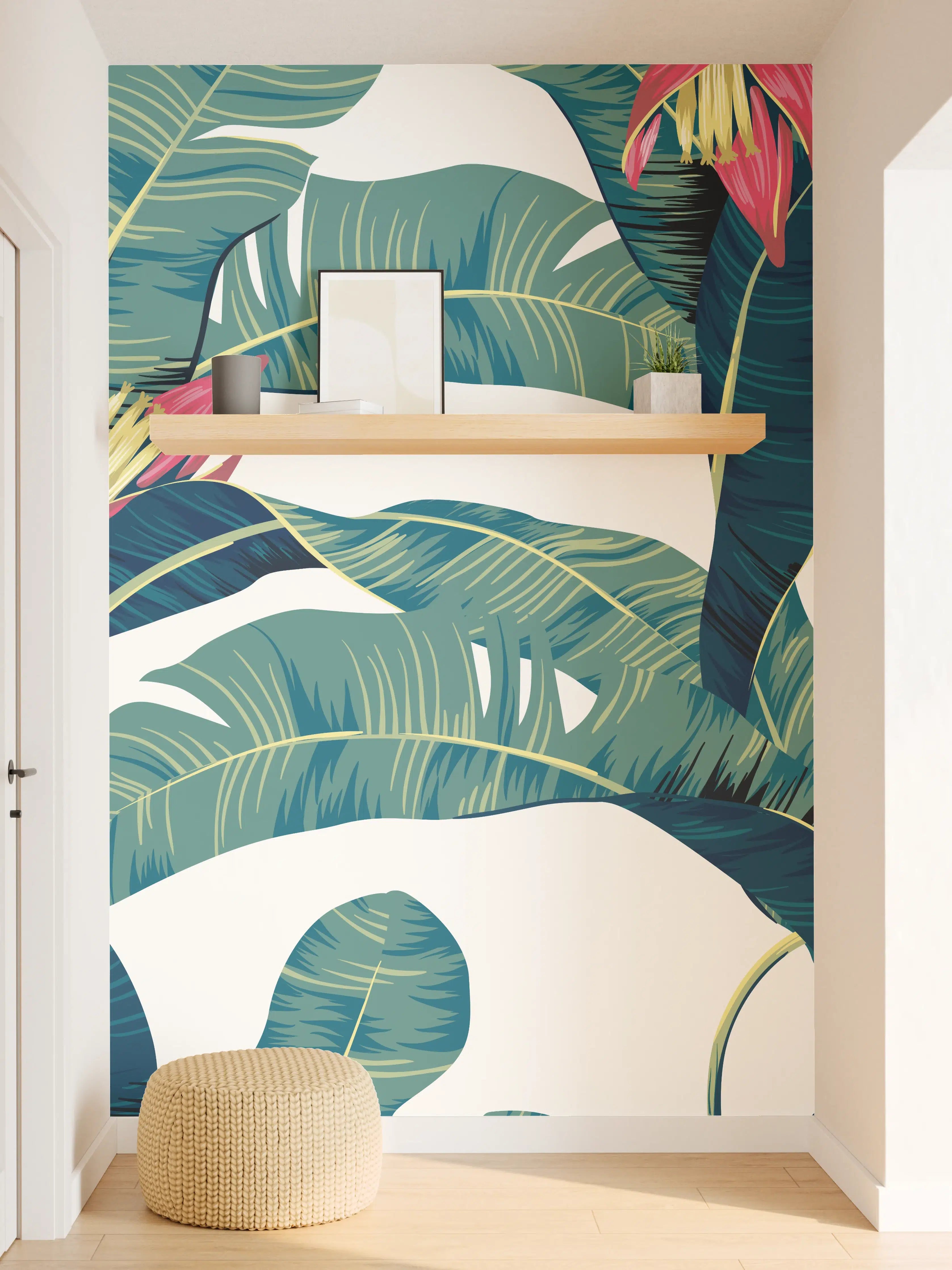 Wandverkleidung Flur - Tropisch Grün