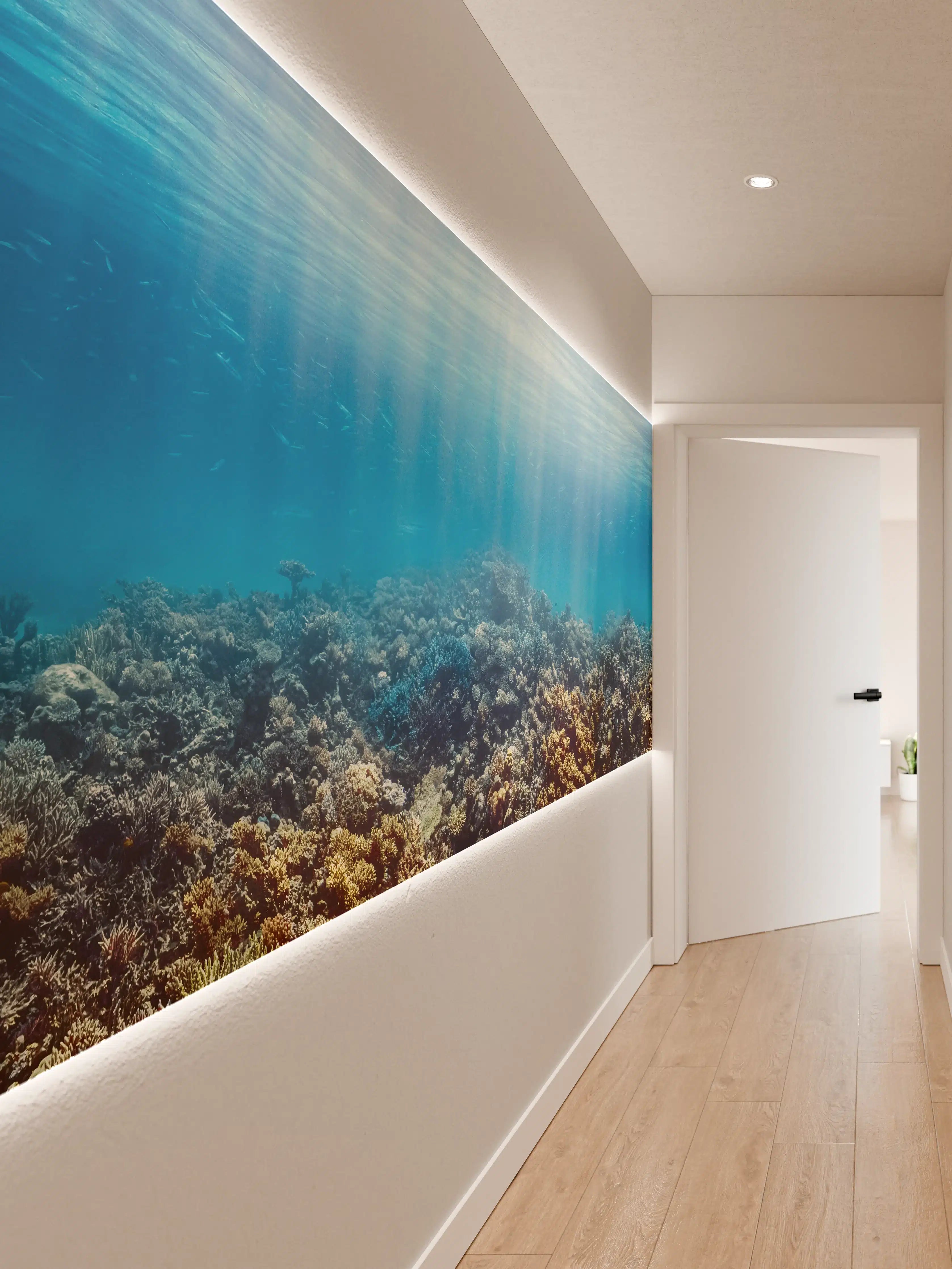 Wandverkleidung Flur - Unterwasser-Korallenriff im Roten Meer
