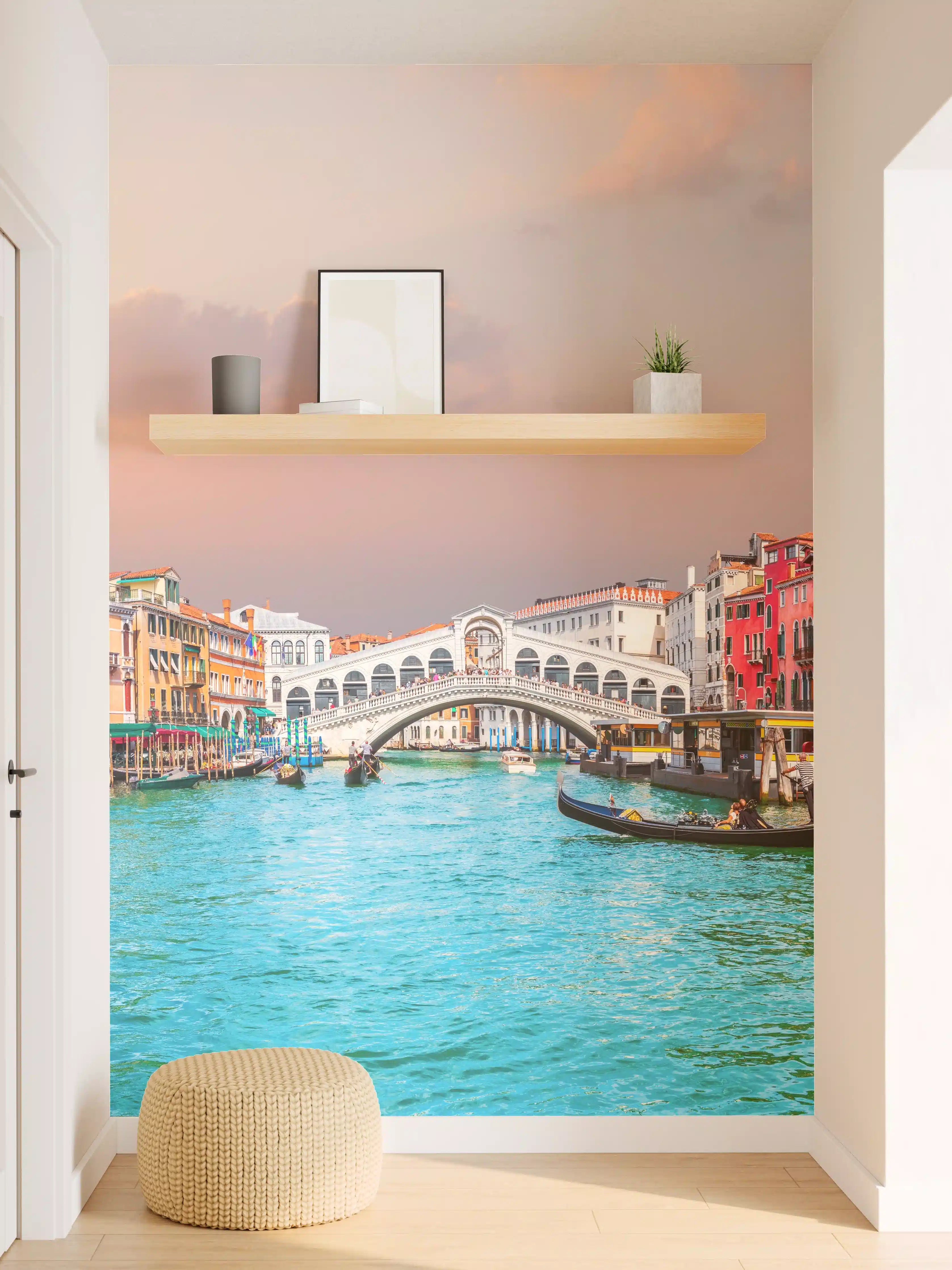 Wandverkleidung Flur - Venedig Kanal bei Sonnenuntergang