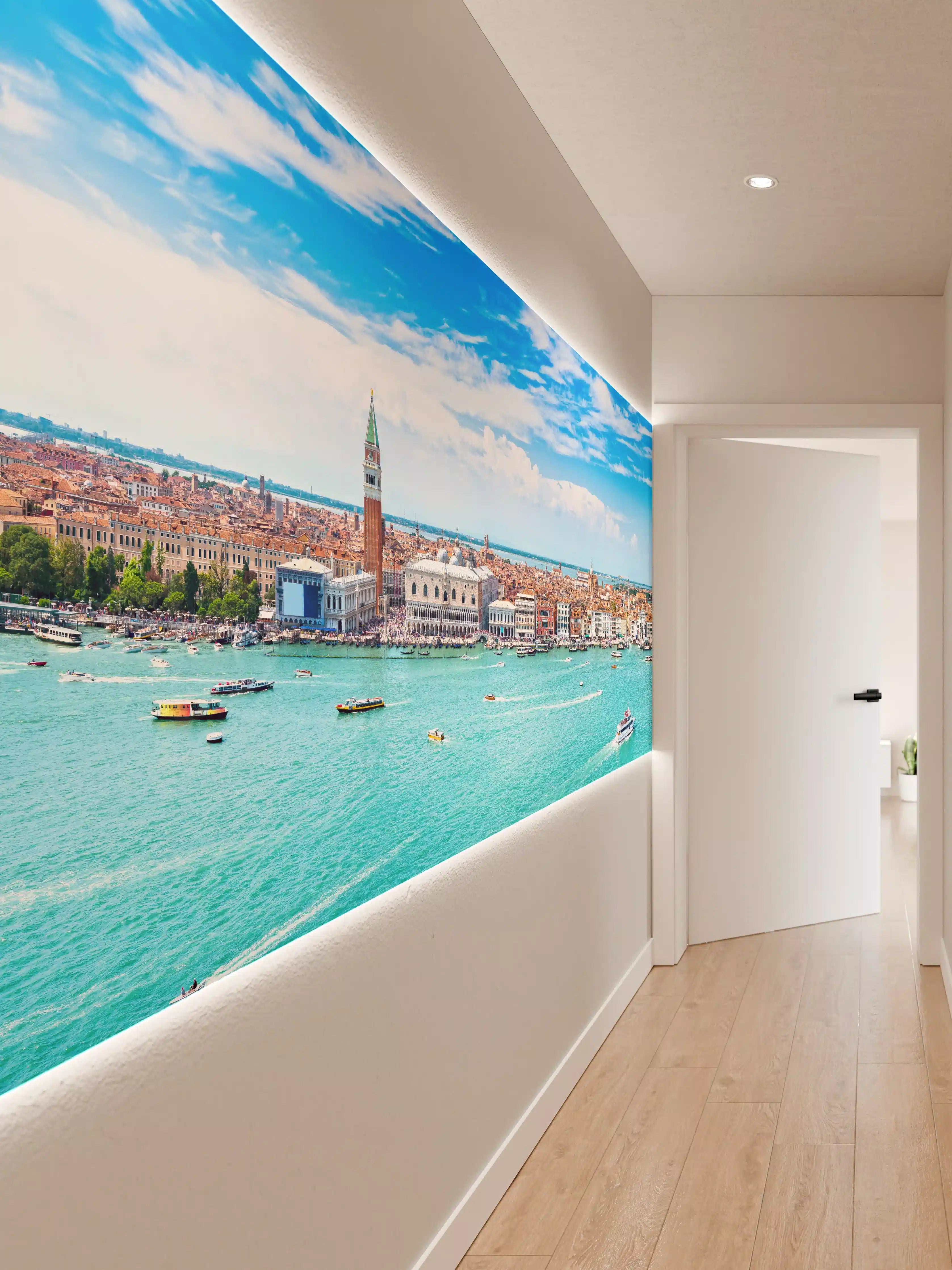 Wandverkleidung Flur - Venedig Panoramaluftaufnahme