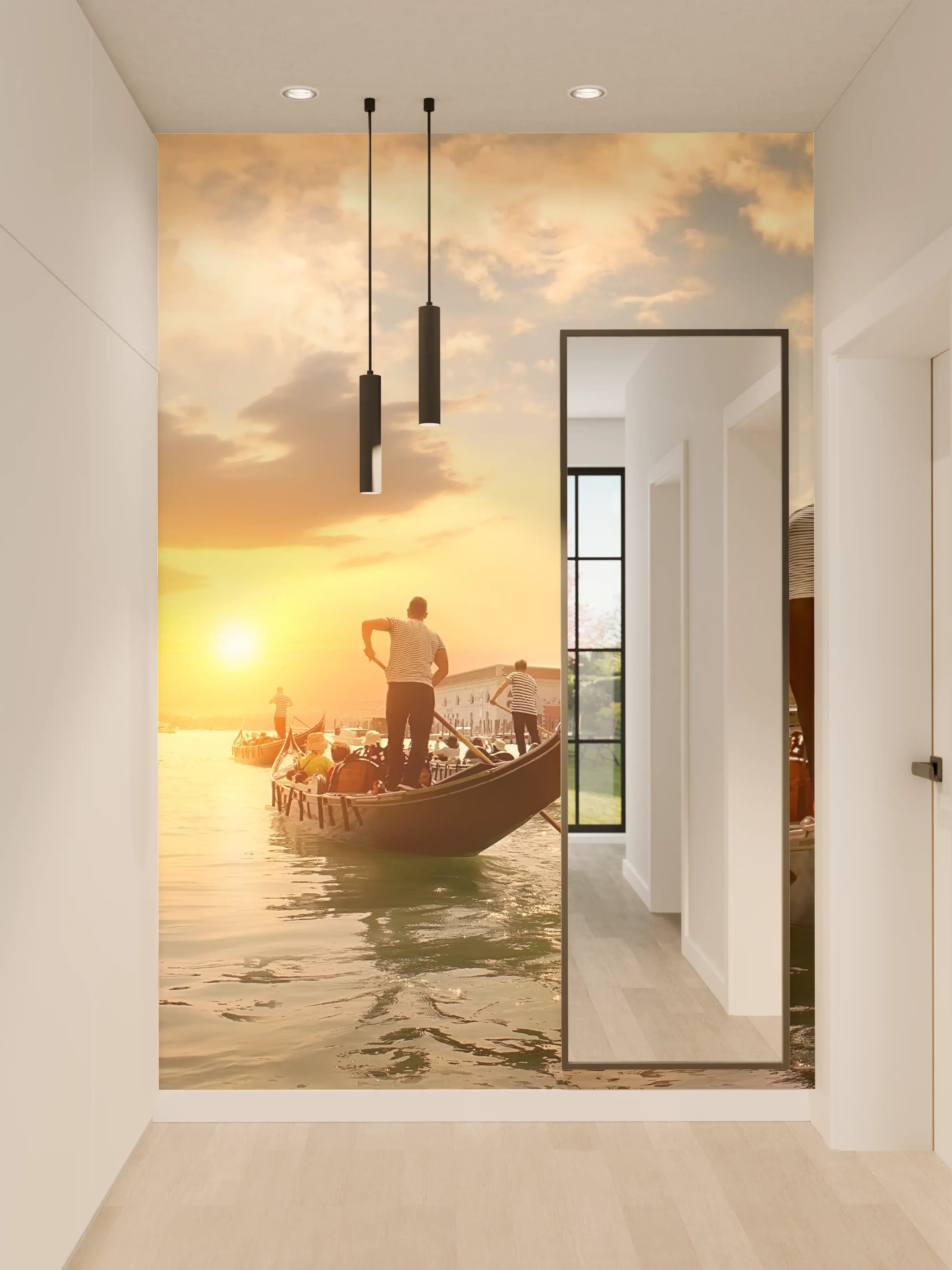 Wandverkleidung Flur - Venetian Sunset Gondola Ride