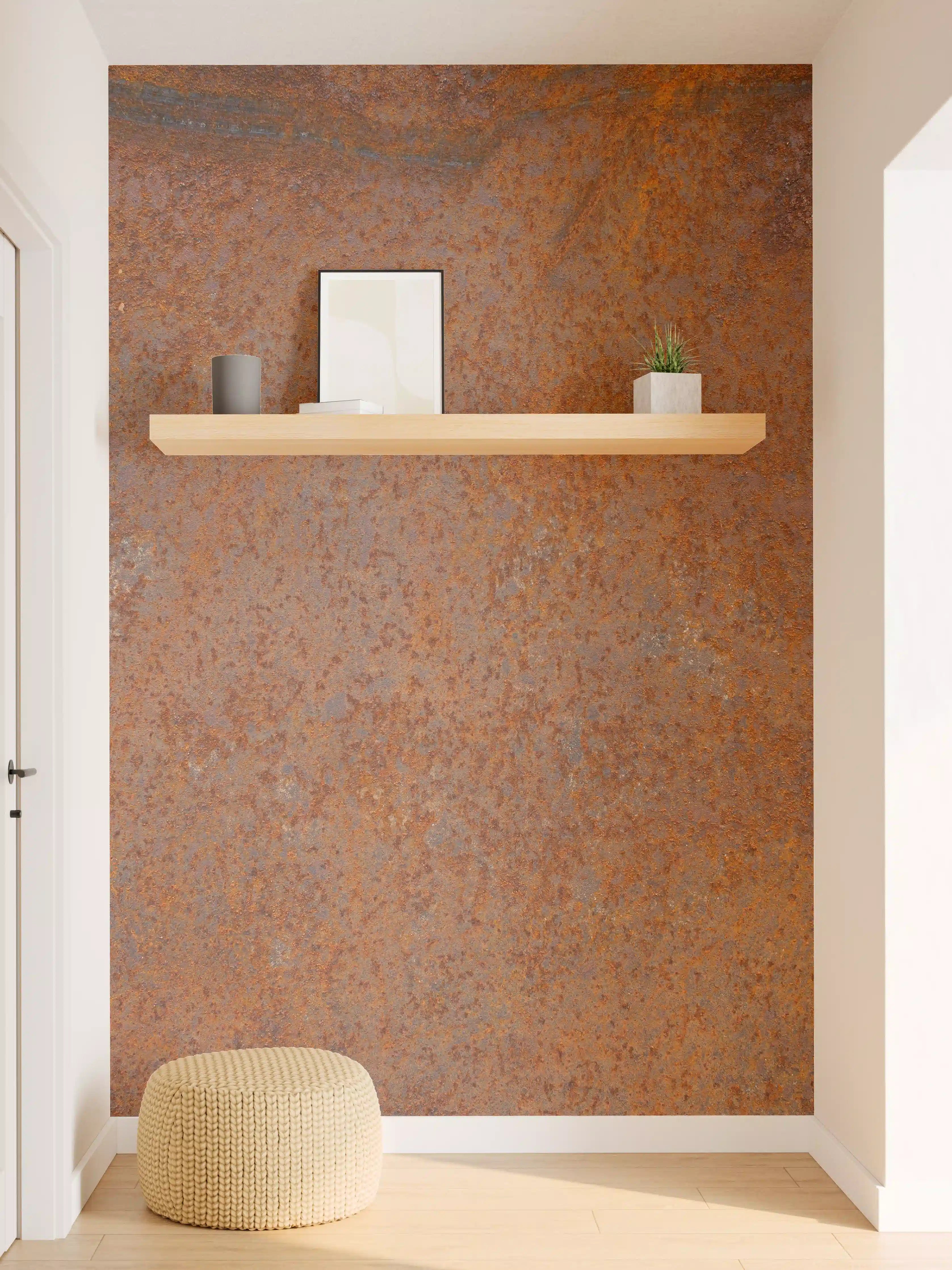 Wandverkleidung Flur - Verrostetes Metall