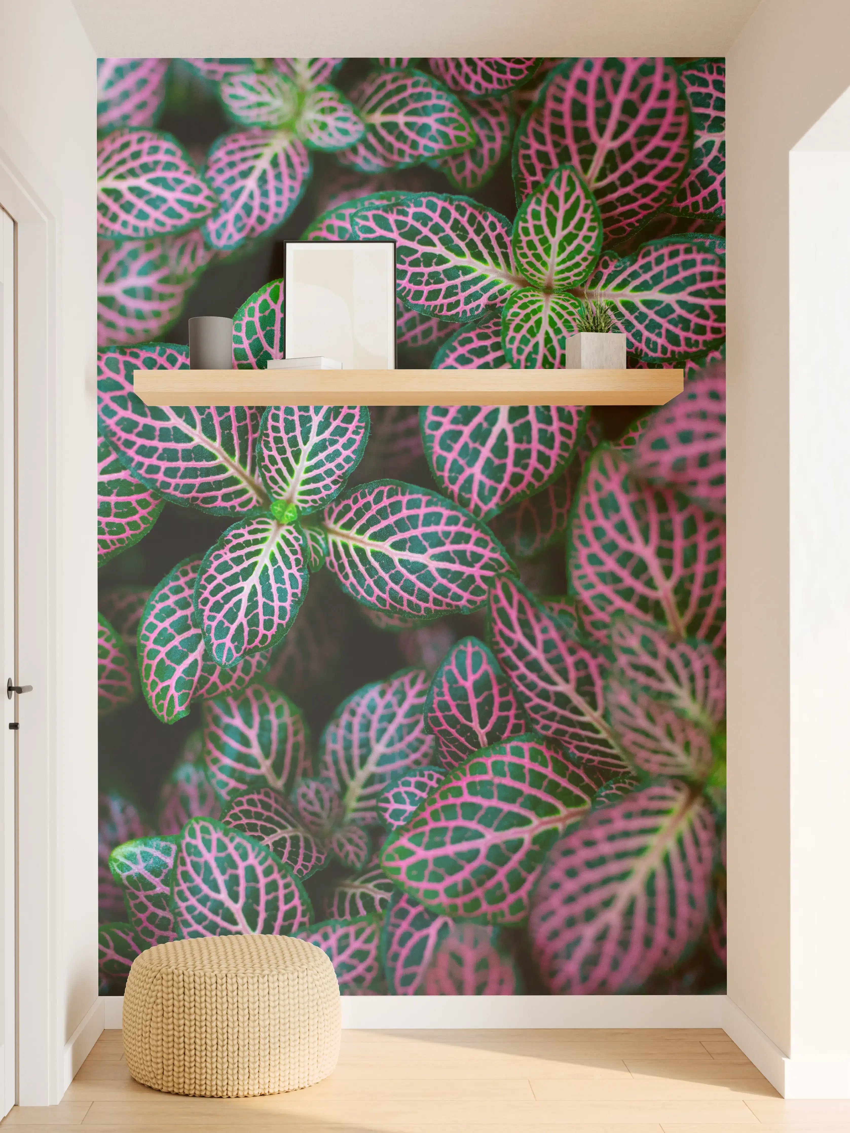 Wandverkleidung Flur - Verschlungene Farbenspiele im Grauweiß