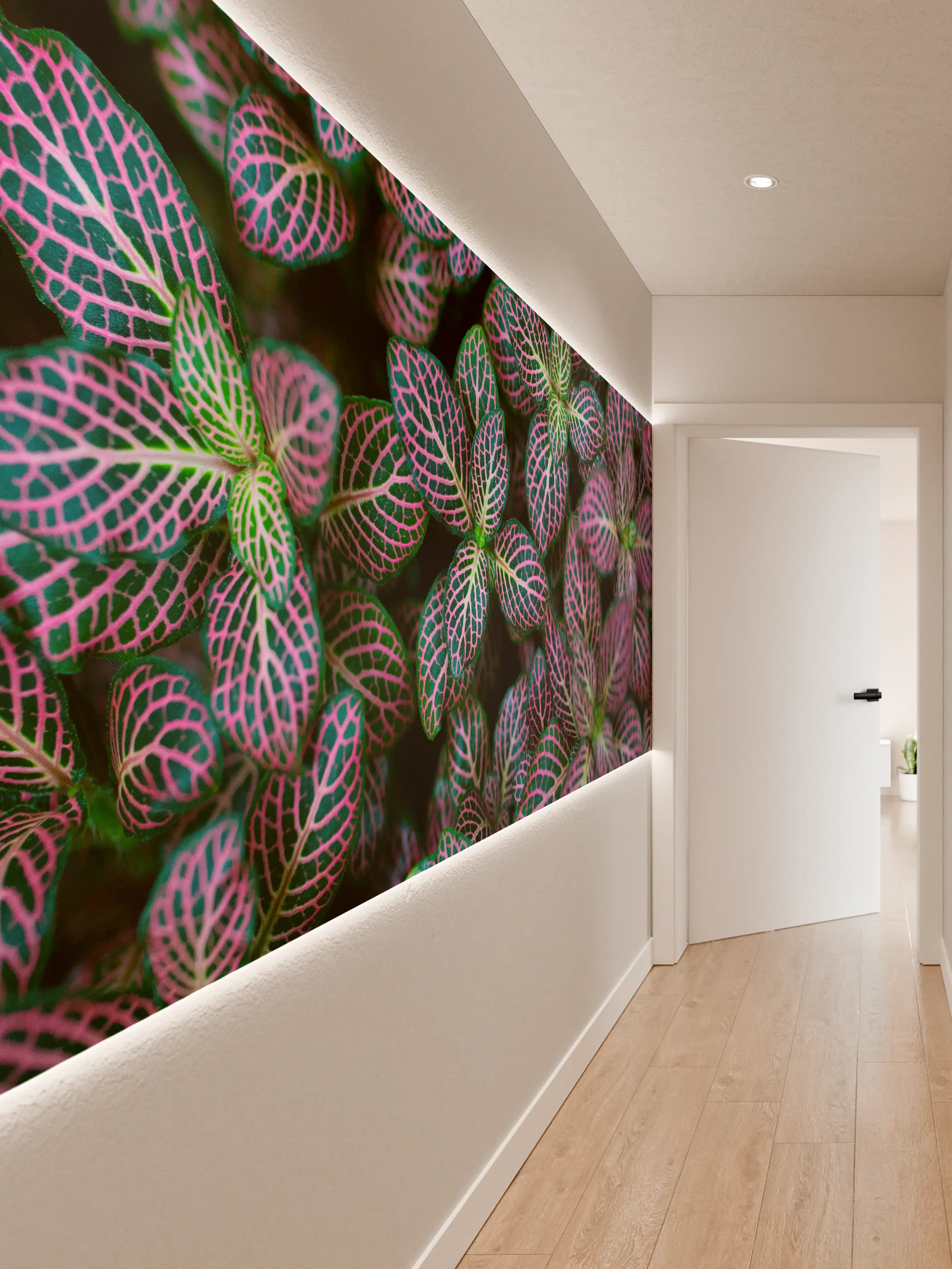 Wandverkleidung Flur - Verschlungene Farbenspiele im Grauweiß