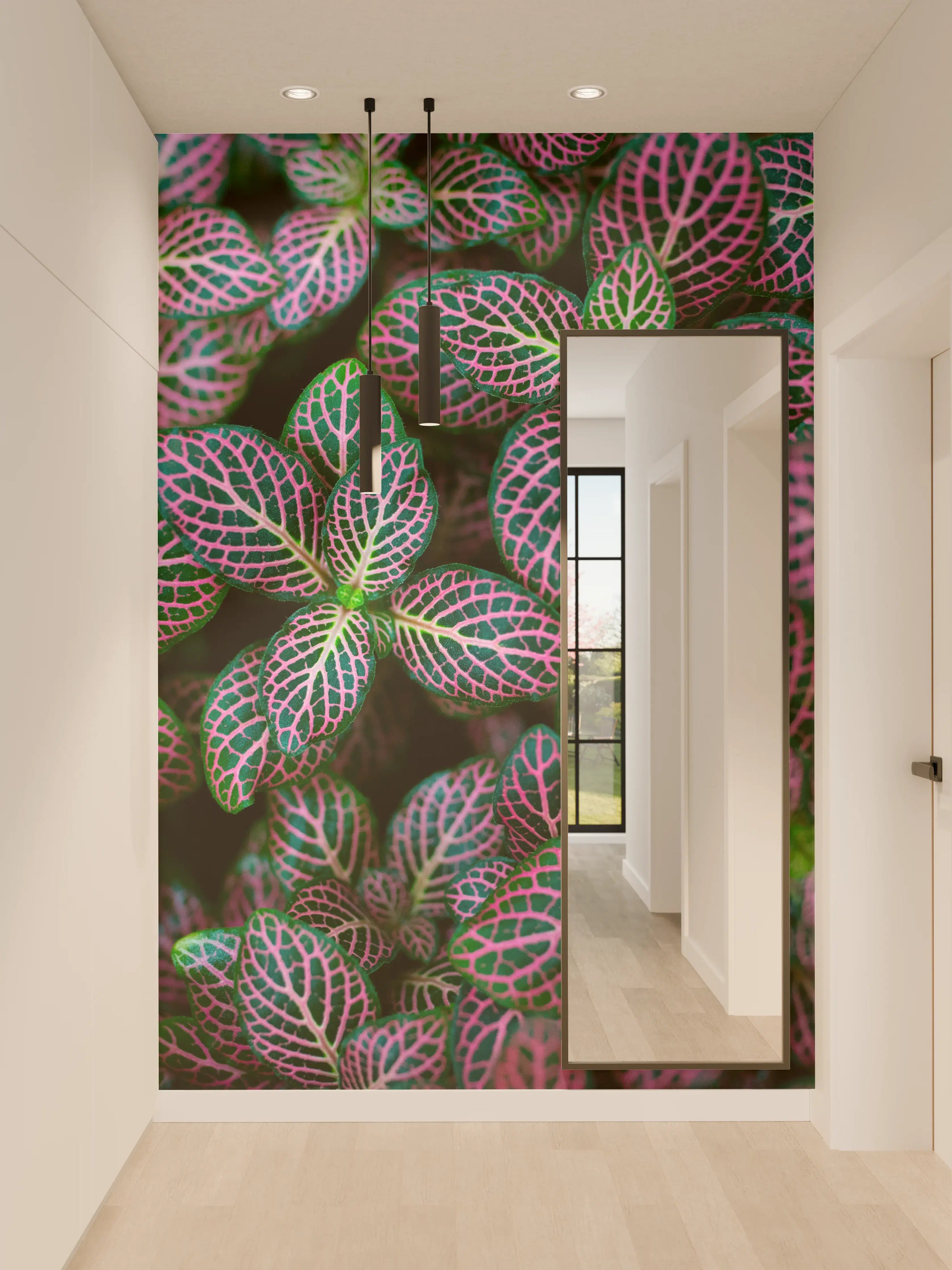 Wandverkleidung Flur - Verschlungene Farbenspiele im Grauweiß