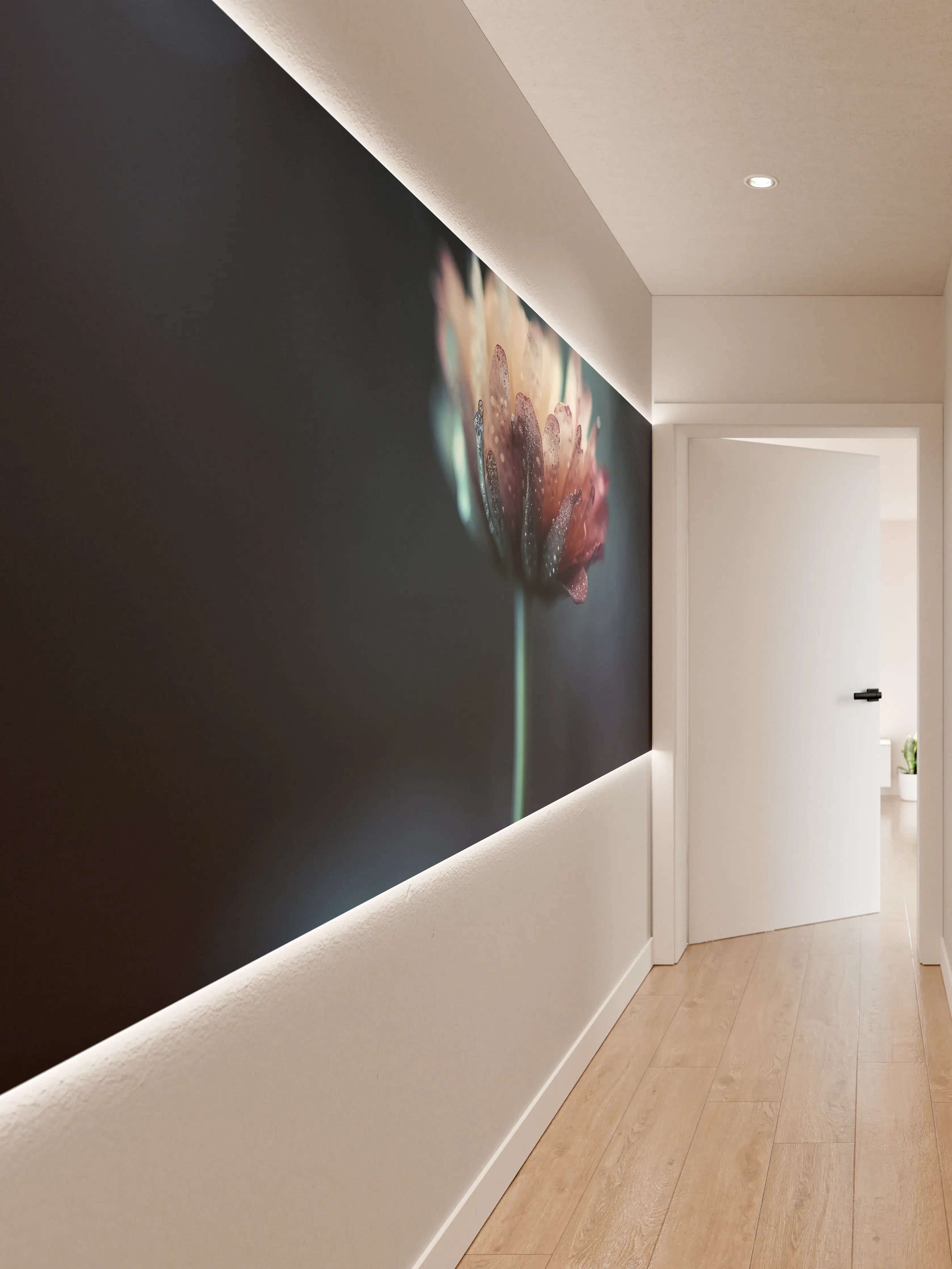 Wandverkleidung Flur - Verträumte Blumenfotografie mit mystischer Atmosphäre