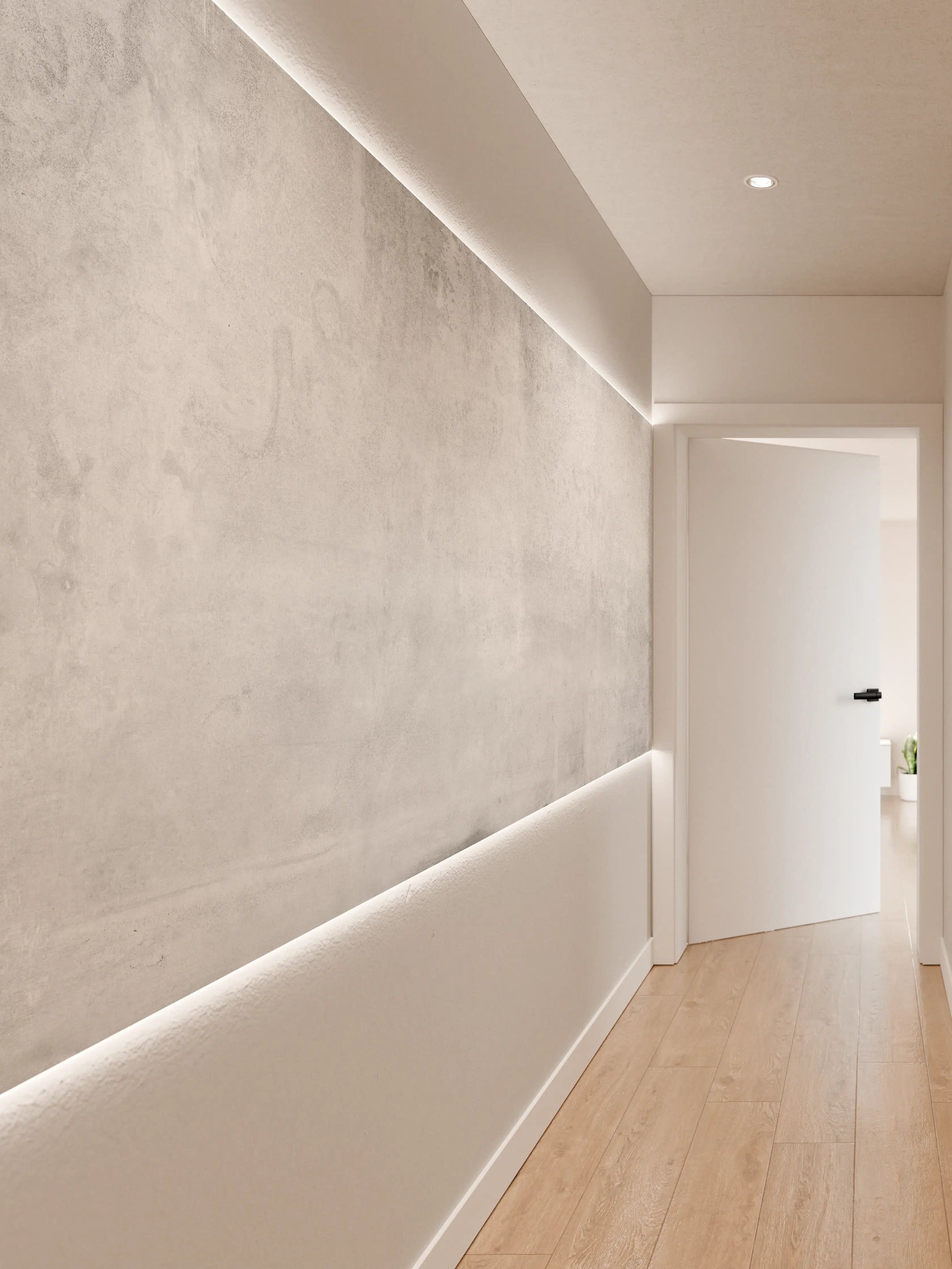Wandverkleidung Flur - Verwitterte graue Zementwand