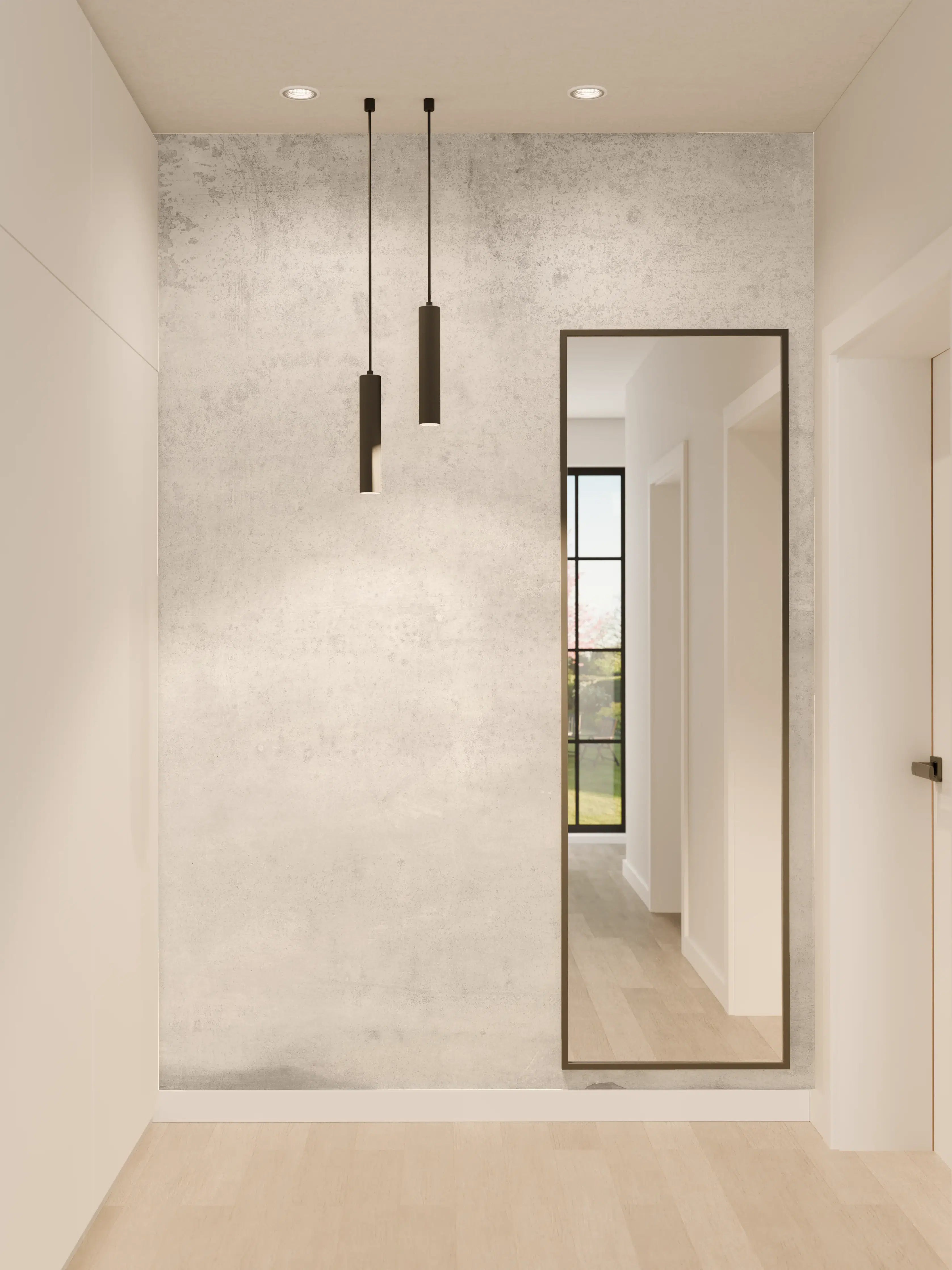 Wandverkleidung Flur - Verwitterte graue Zementwand
