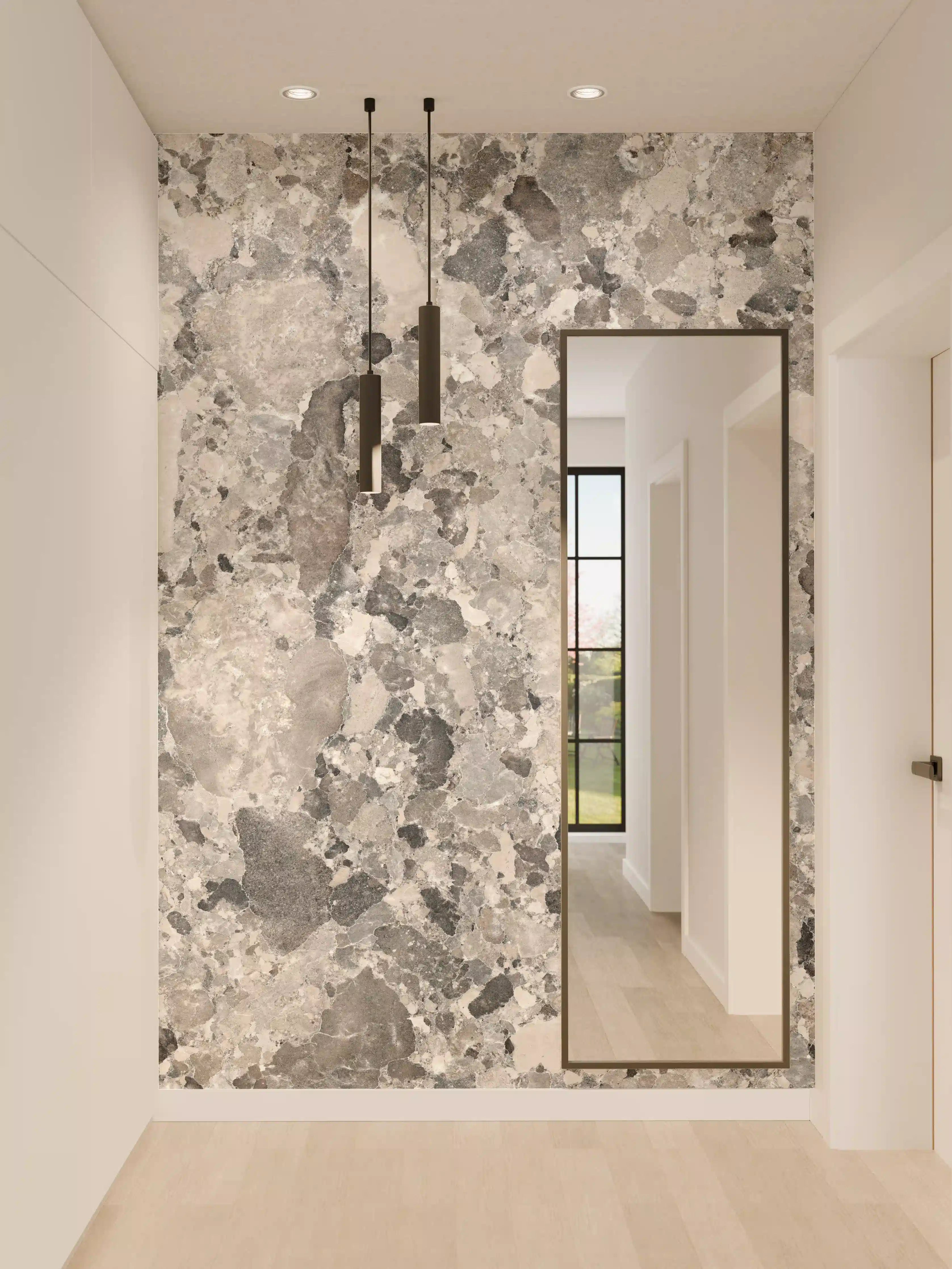 Wandverkleidung Flur - Vintage Granit-Textur