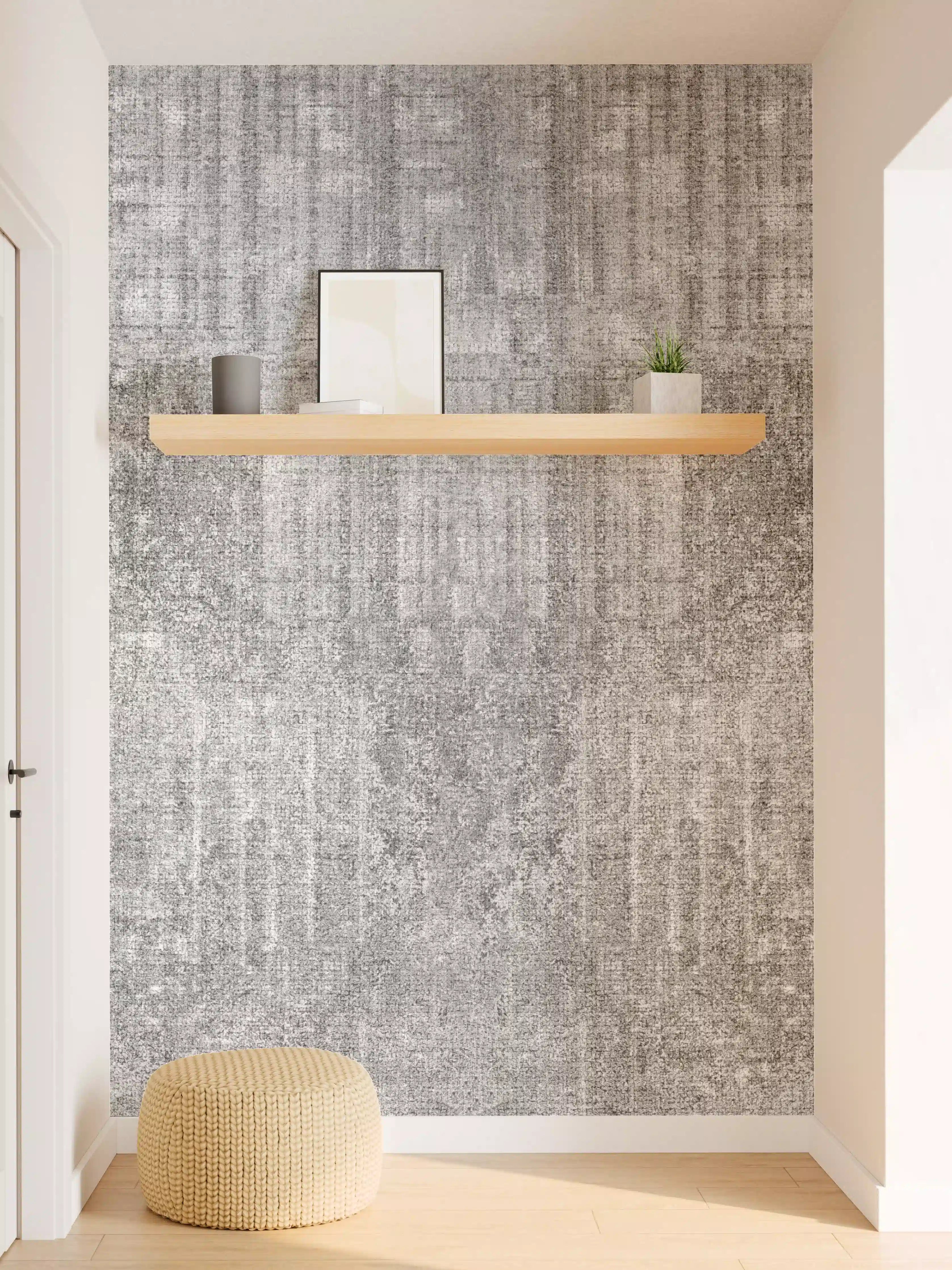 Wandverkleidung Flur - Vintage Grau-Beton Textur Panorama
