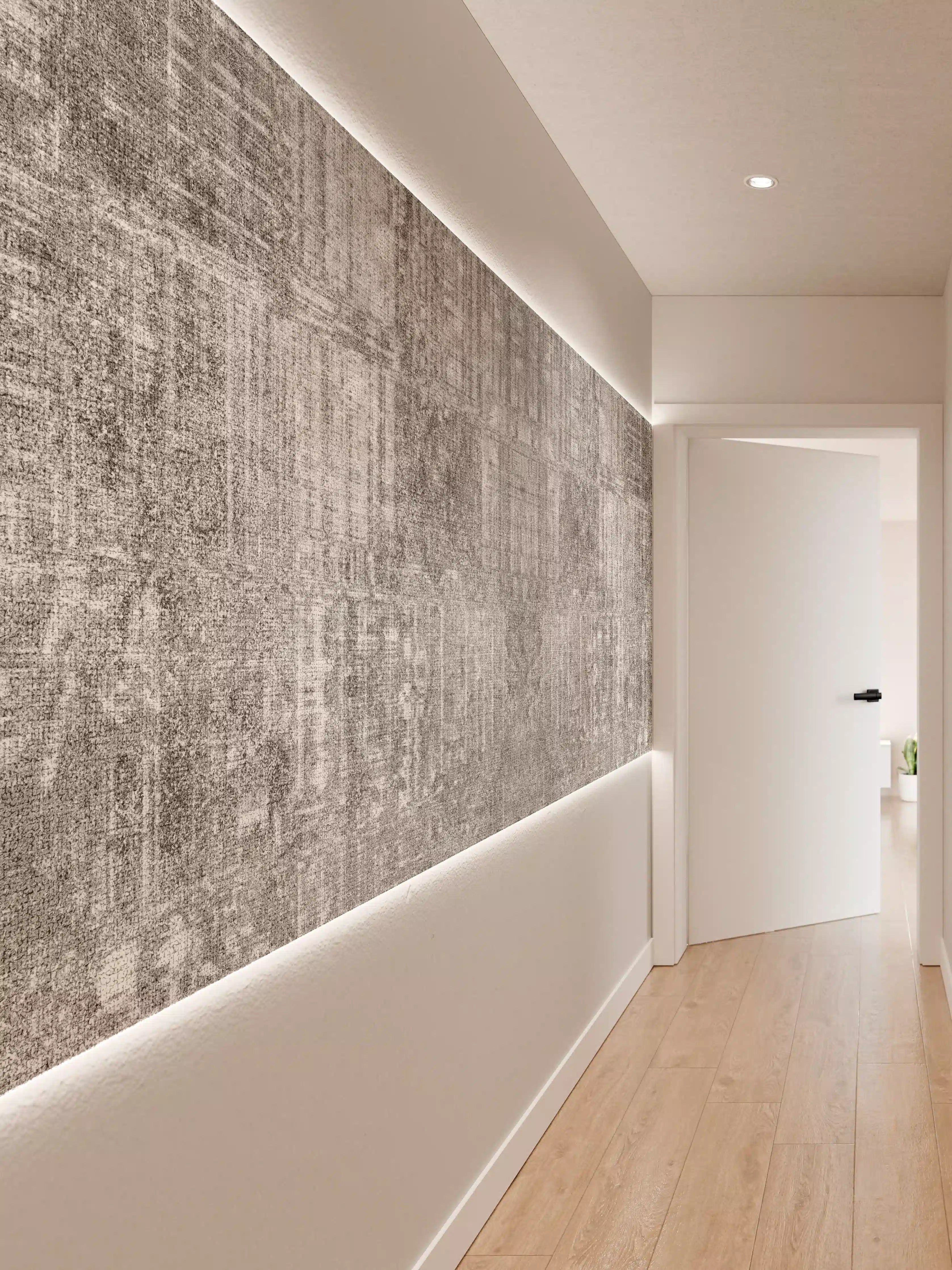 Wandverkleidung Flur - Vintage Grau-Beton Textur Panorama