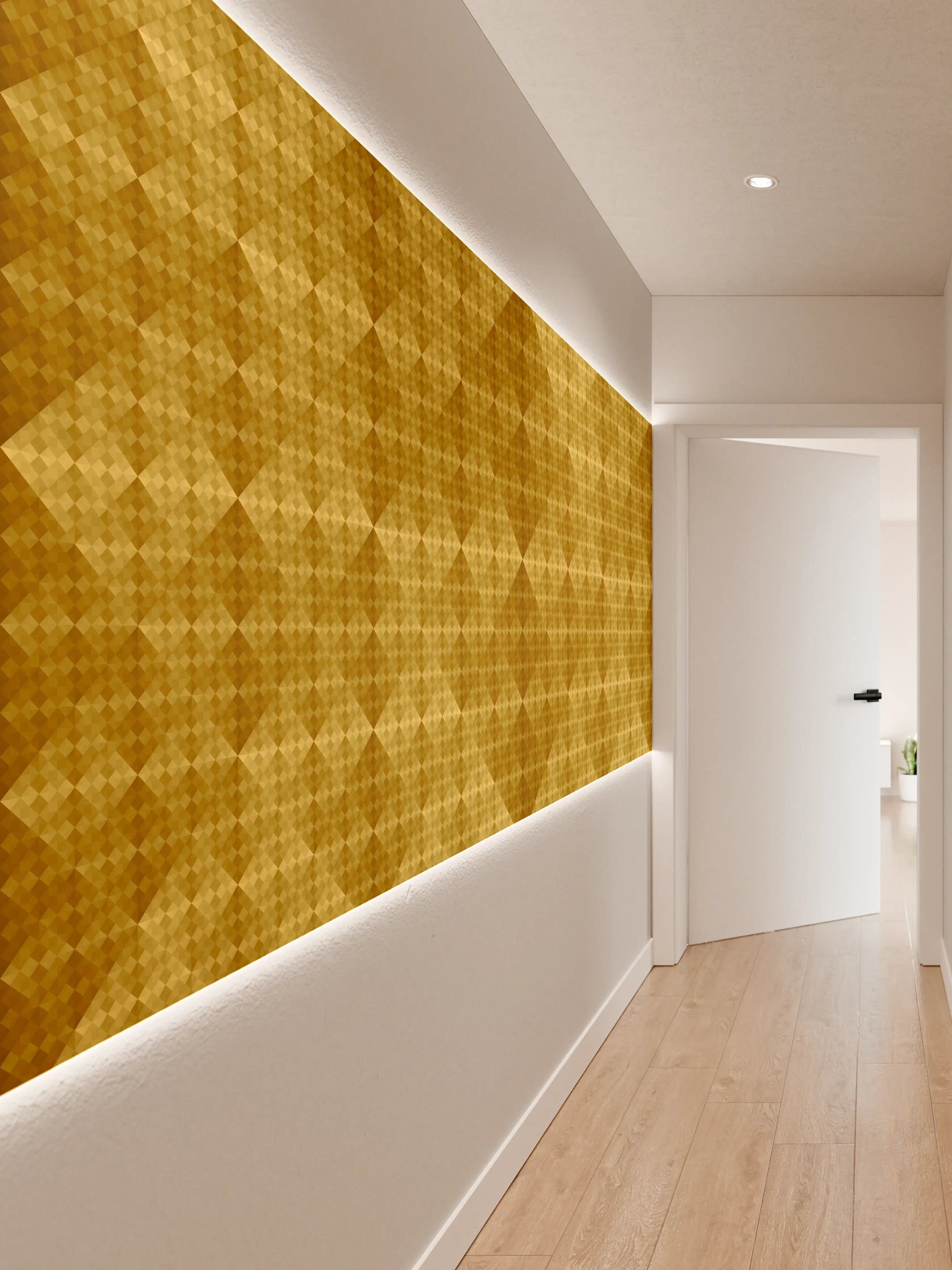 Wandverkleidung Flur - Warmes Holzdesign mit Muster