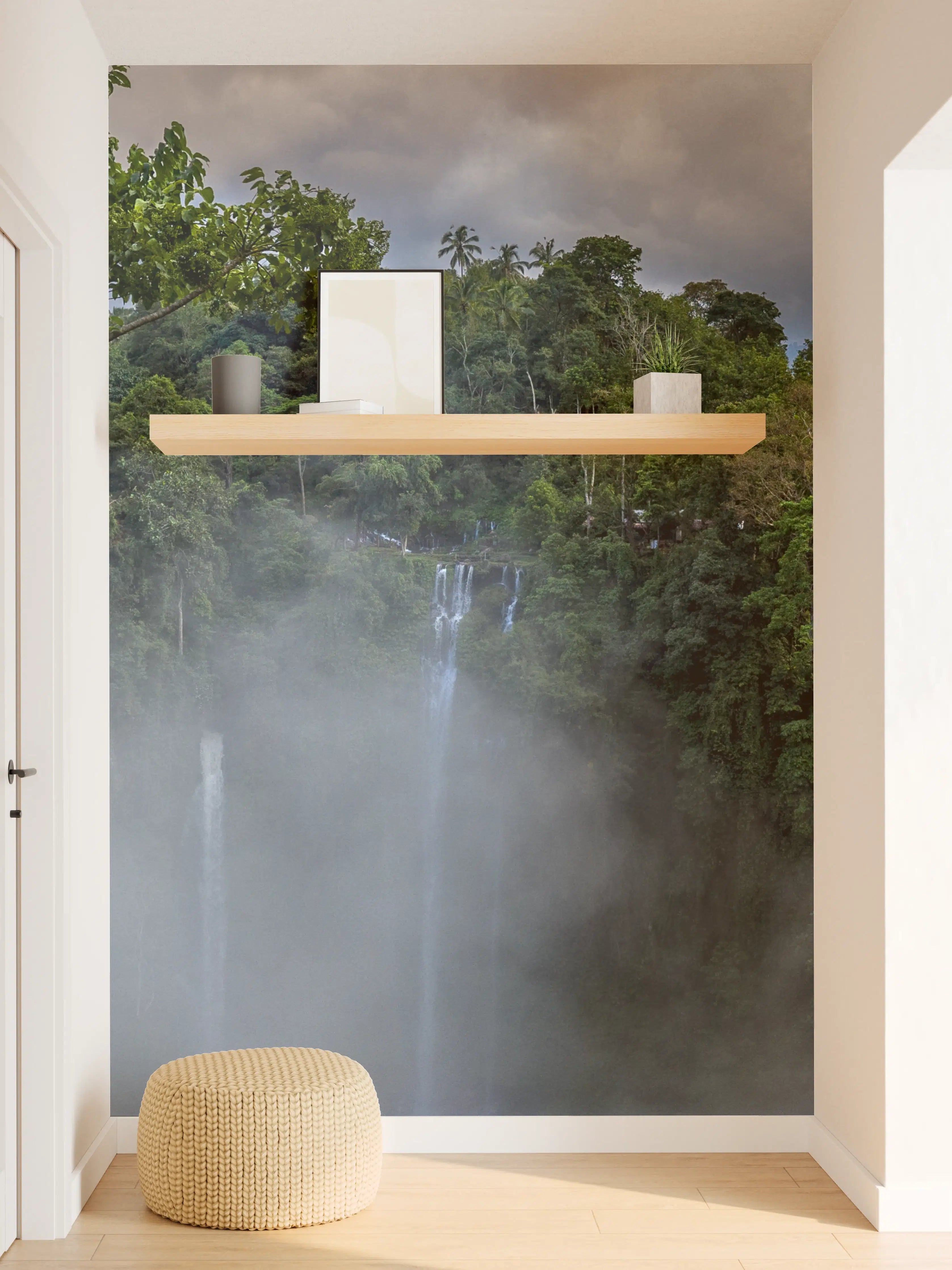 Wandverkleidung Flur - Wasserfälle im Regenwald