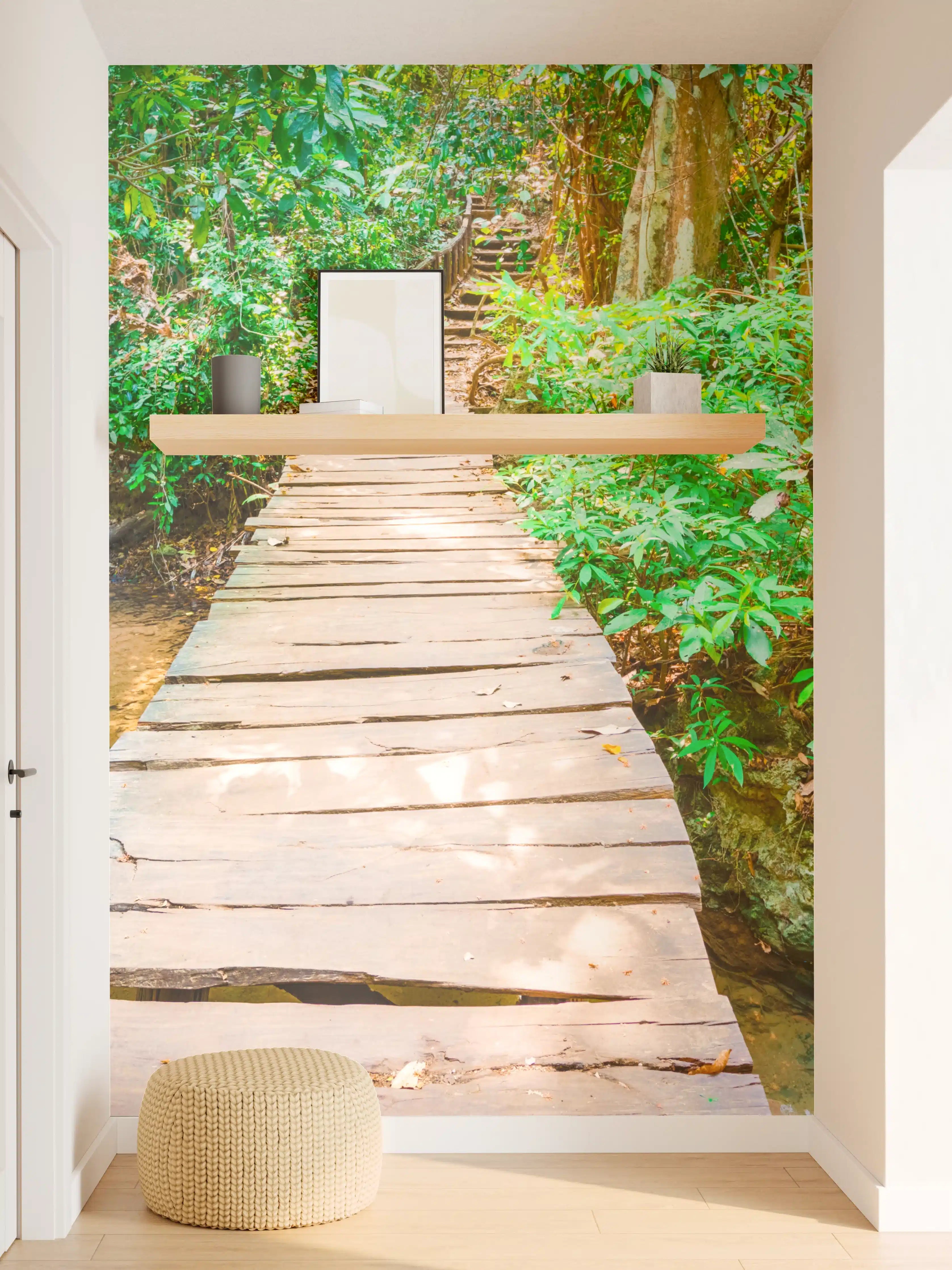 Wandverkleidung Flur - Wasserfall im Erawan-Nationalpark