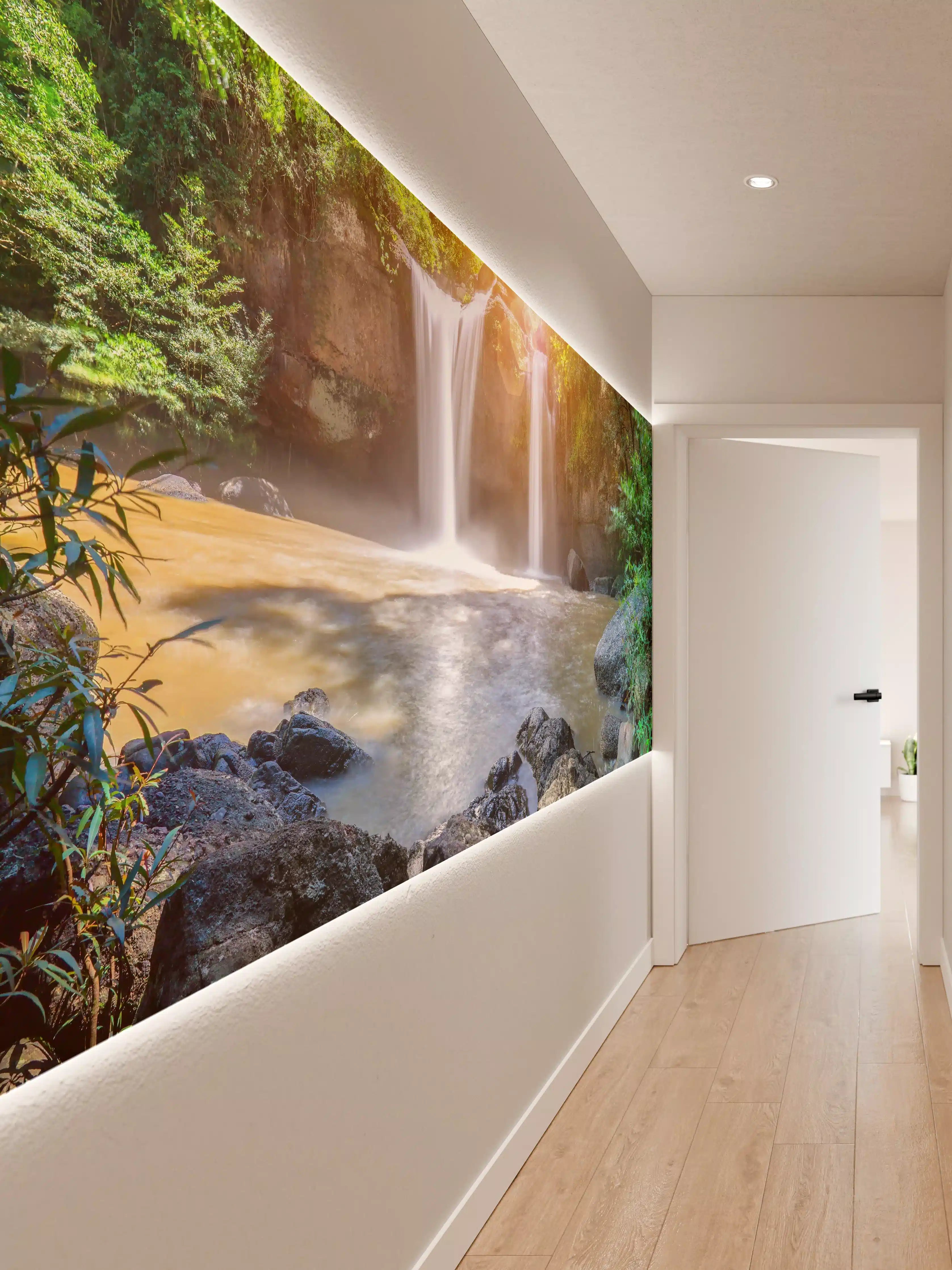 Wandverkleidung Flur - Wasserfall in Malaysia - Asien