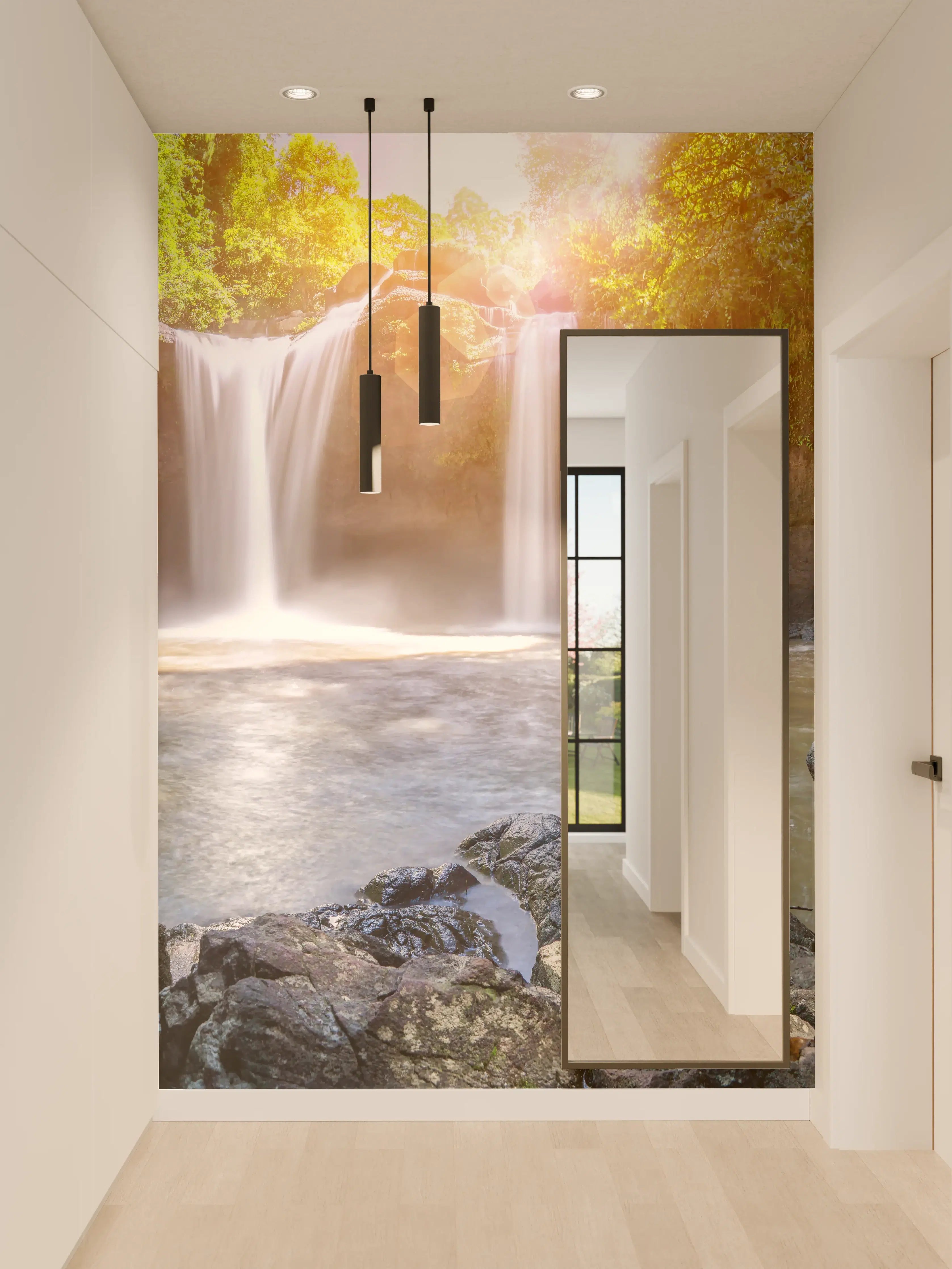 Wandverkleidung Flur - Wasserfall in Malaysia - Asien